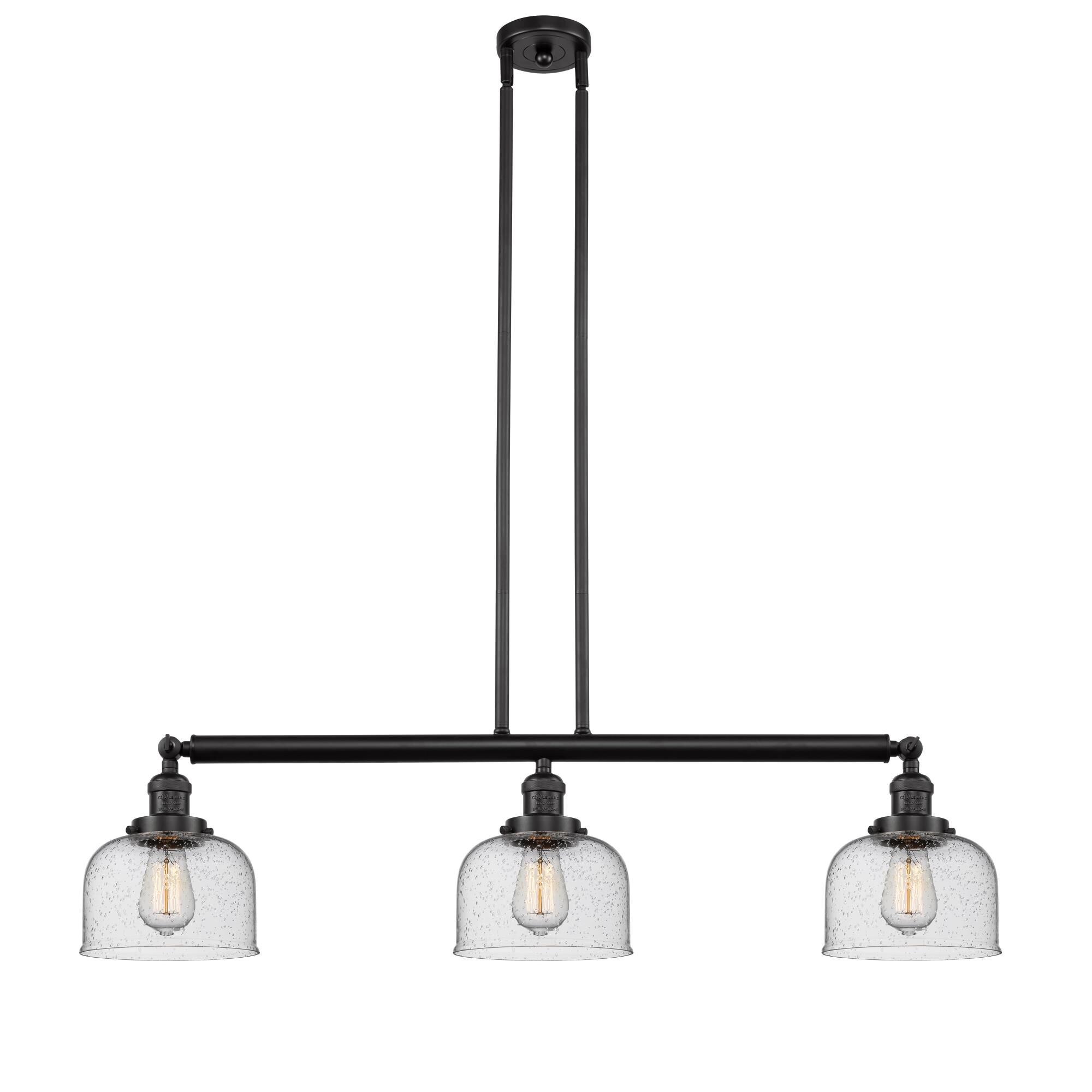 Bruno Marashlian Large Bell 36 Inch 3 Light Linear Suspension Light by Innovations Lighting