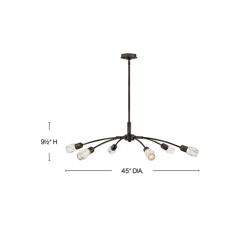 Atera 45 Inch 6 Light LED Chandelier by Fredrick Ramond