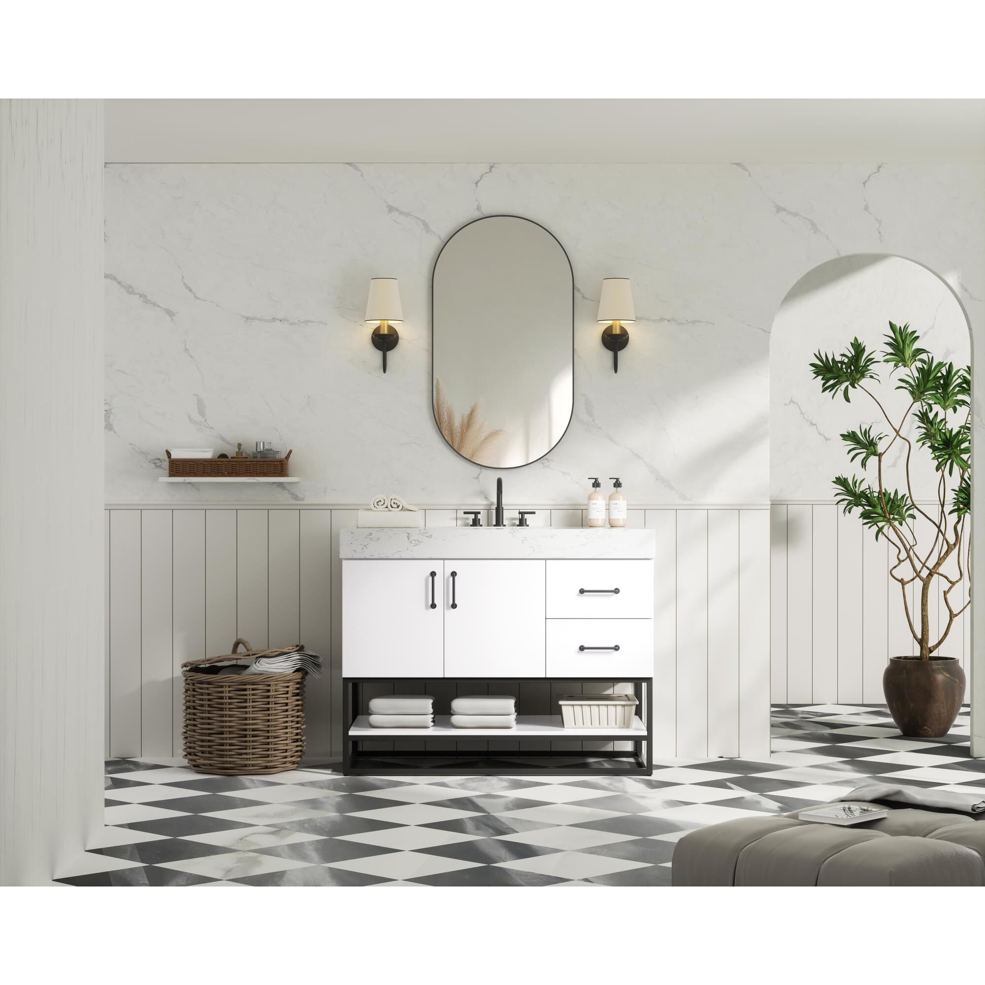 Caroline 42 Inch Bath Vanity by Elegant Dcor