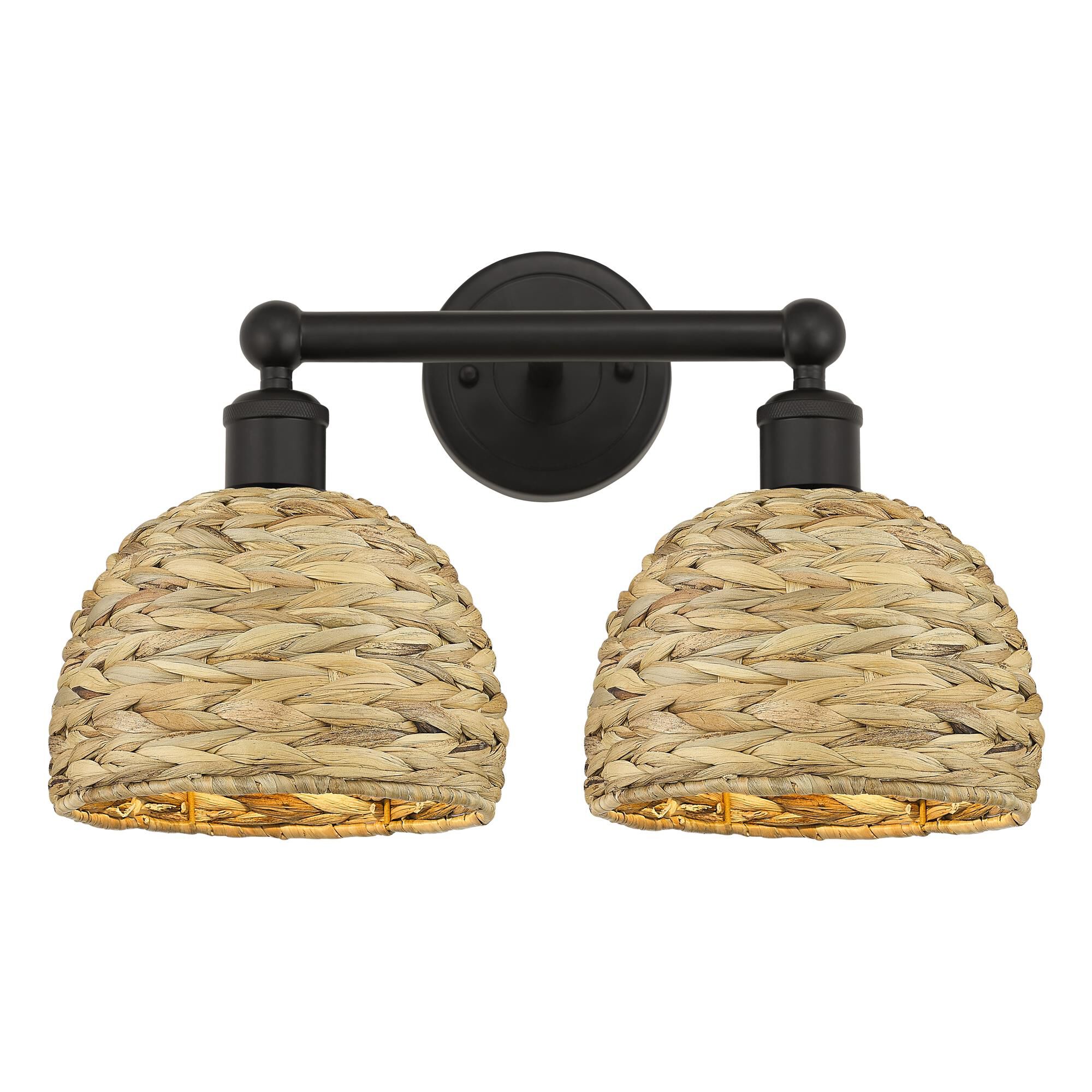 Bruno Marashlian Woven Rattan 17 Inch Bath Vanity Light by Innovations Lighting