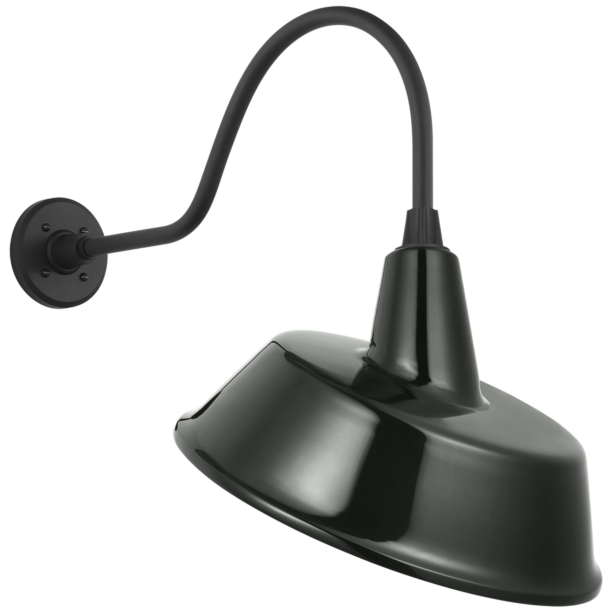 Shown in Matte Black finish and Green shade