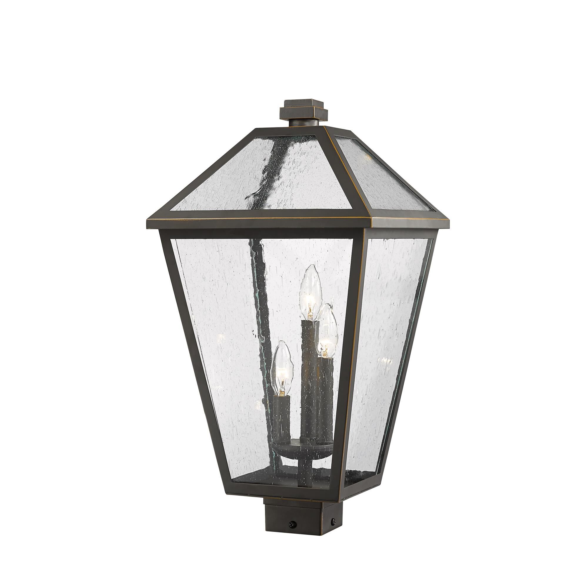 Talbot 22 Inch Tall 3 Light Outdoor Post Lamp by Z-Lite