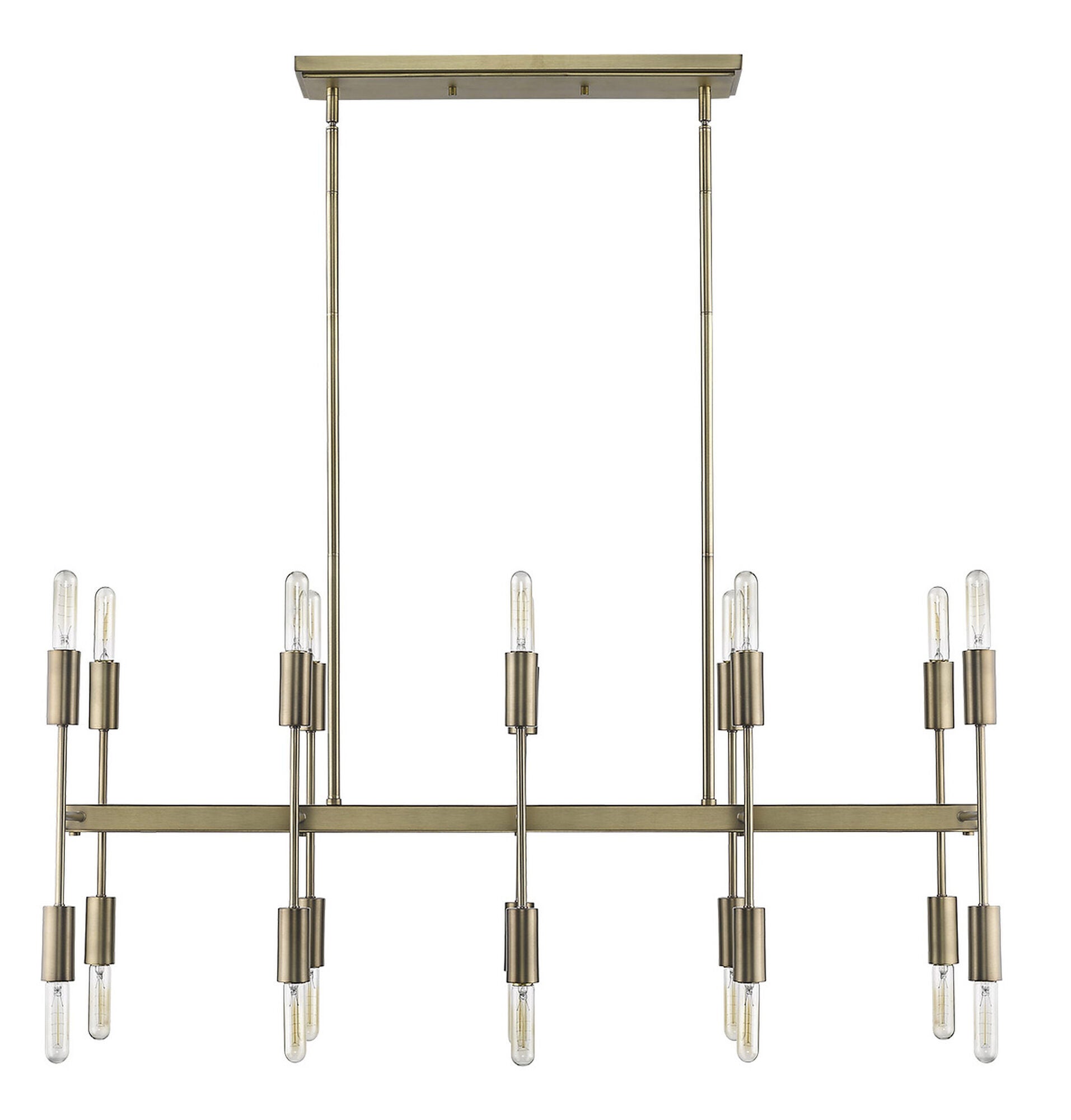 Shown in Aged Brass finish and -- glass and -- shade