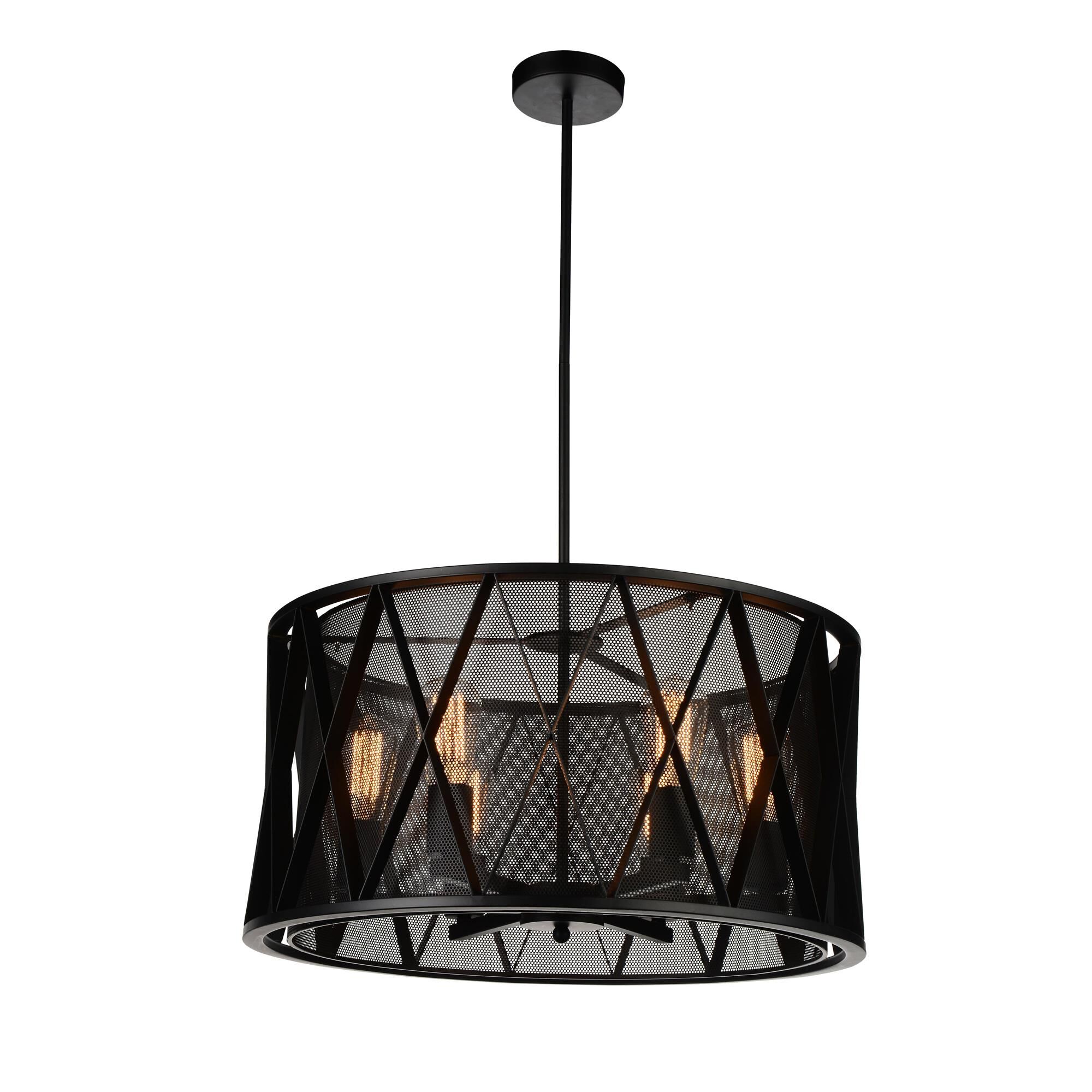 Tapedia 24 Inch 6 Light Chandelier by CWI Lighting