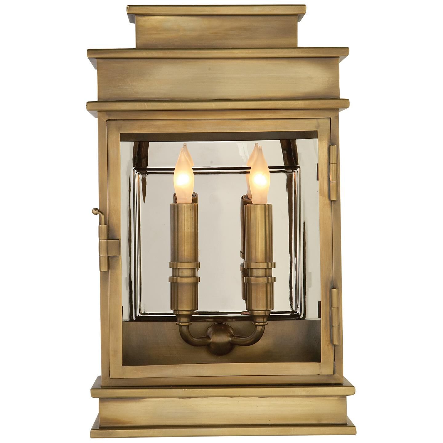 Chapman & Myers Linear Lantern 15 Inch Tall 2 Light Outdoor Wall Light by Visual Comfort Signature Collection
