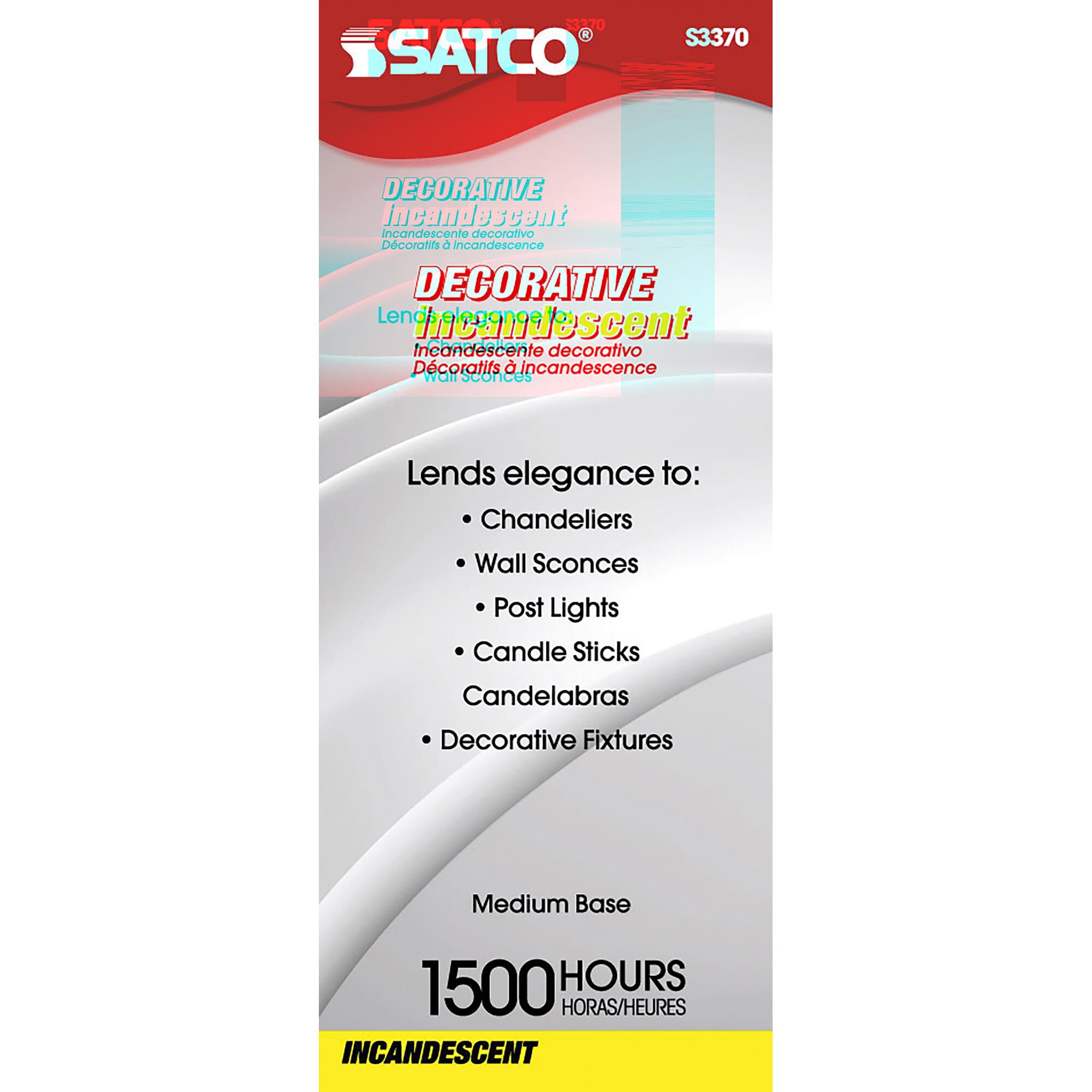 40 Watt Incandescent Light Bulb by Satco