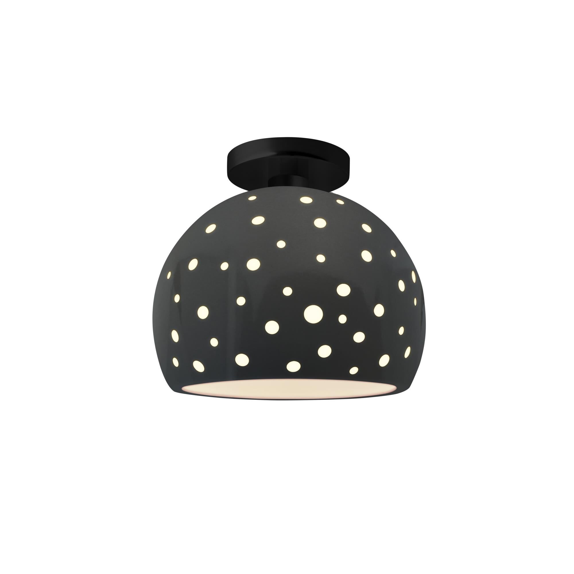 Shown in Matte Black finish and Gloss Grey shade