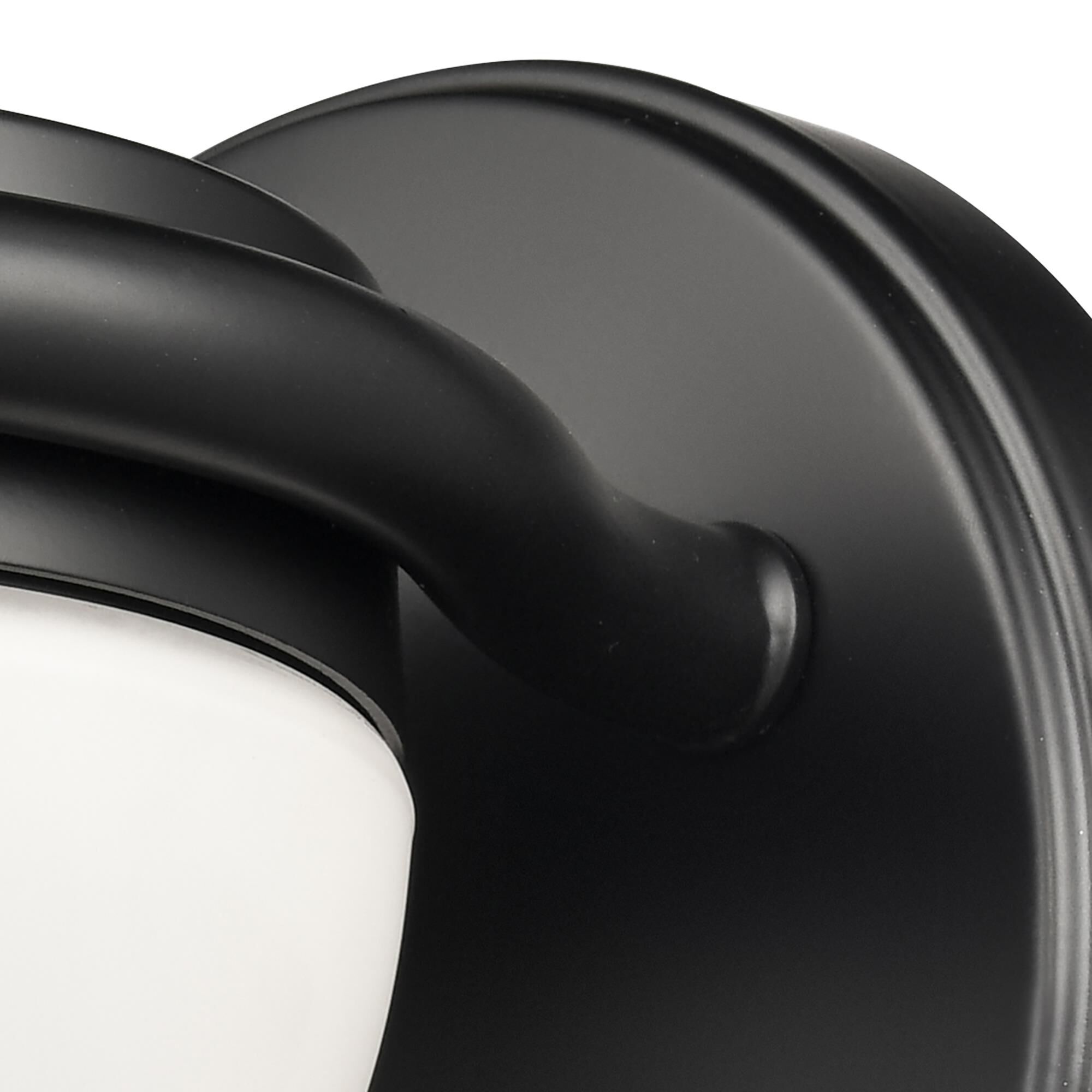 Shown in Black finish and Opal Etched glass