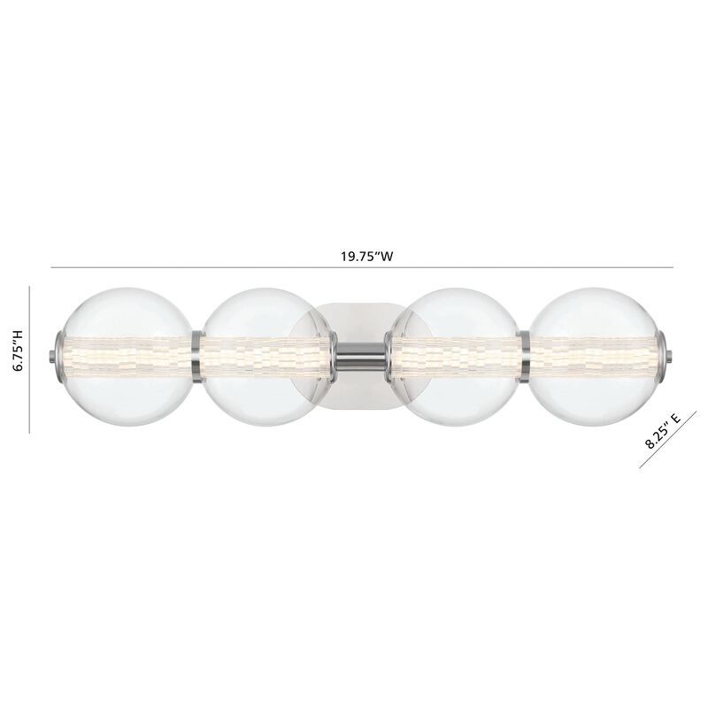 Atomo 30 Inch 4 Light Bath Vanity Light by Eurofase Lighting