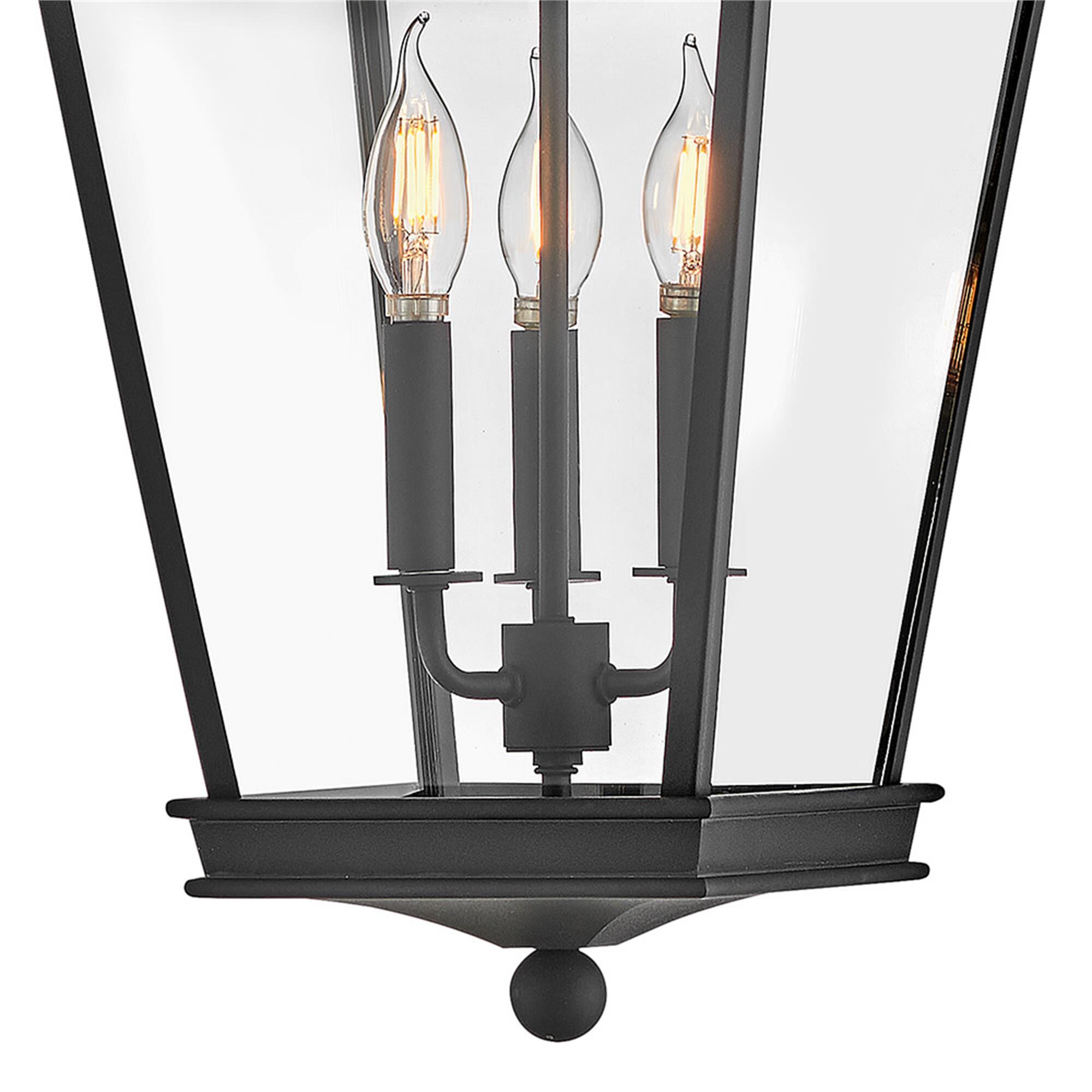 Shown in Museum Black finish and Clear glass