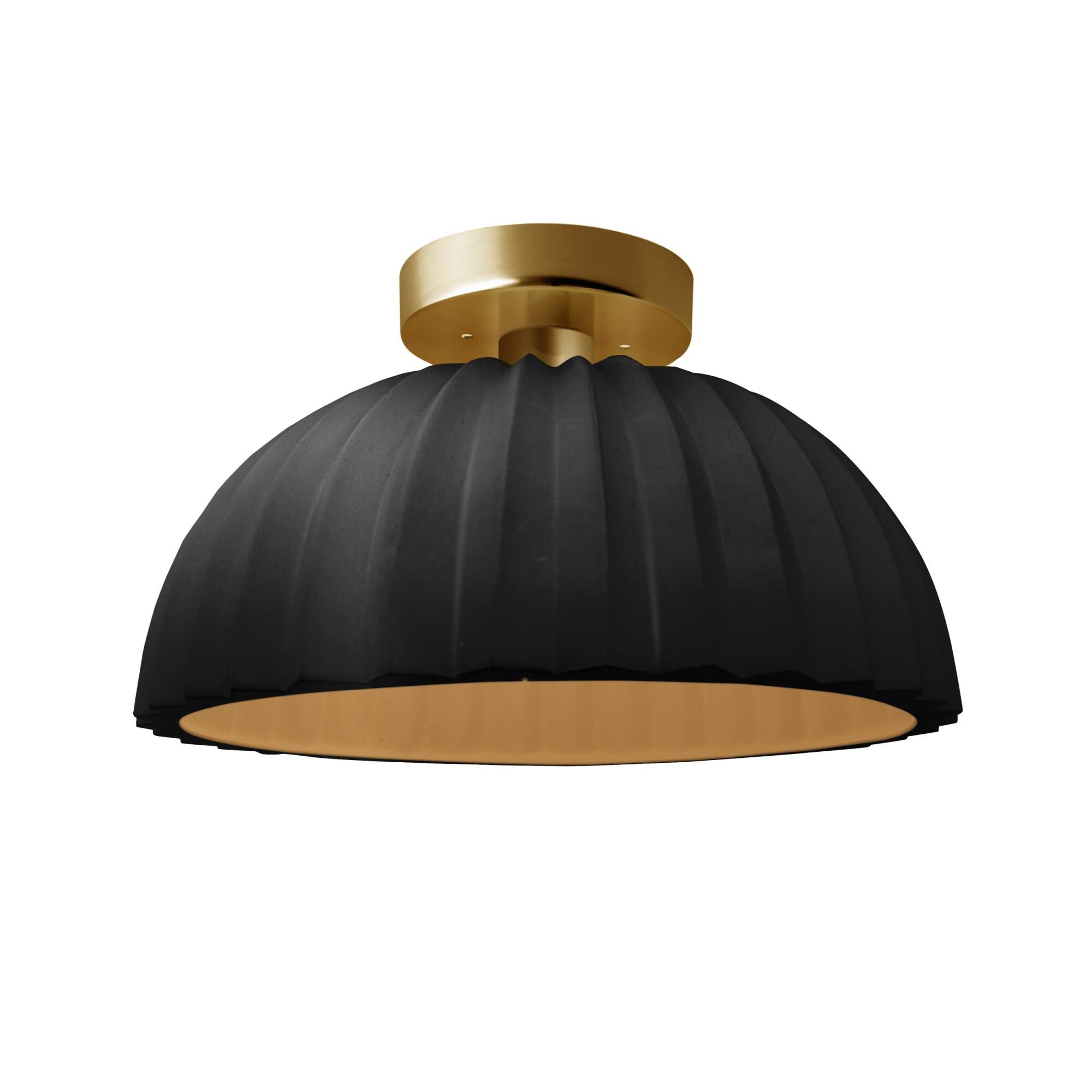 Pleated Dome 13 Inch Semi Flush Mount by Justice Design Group