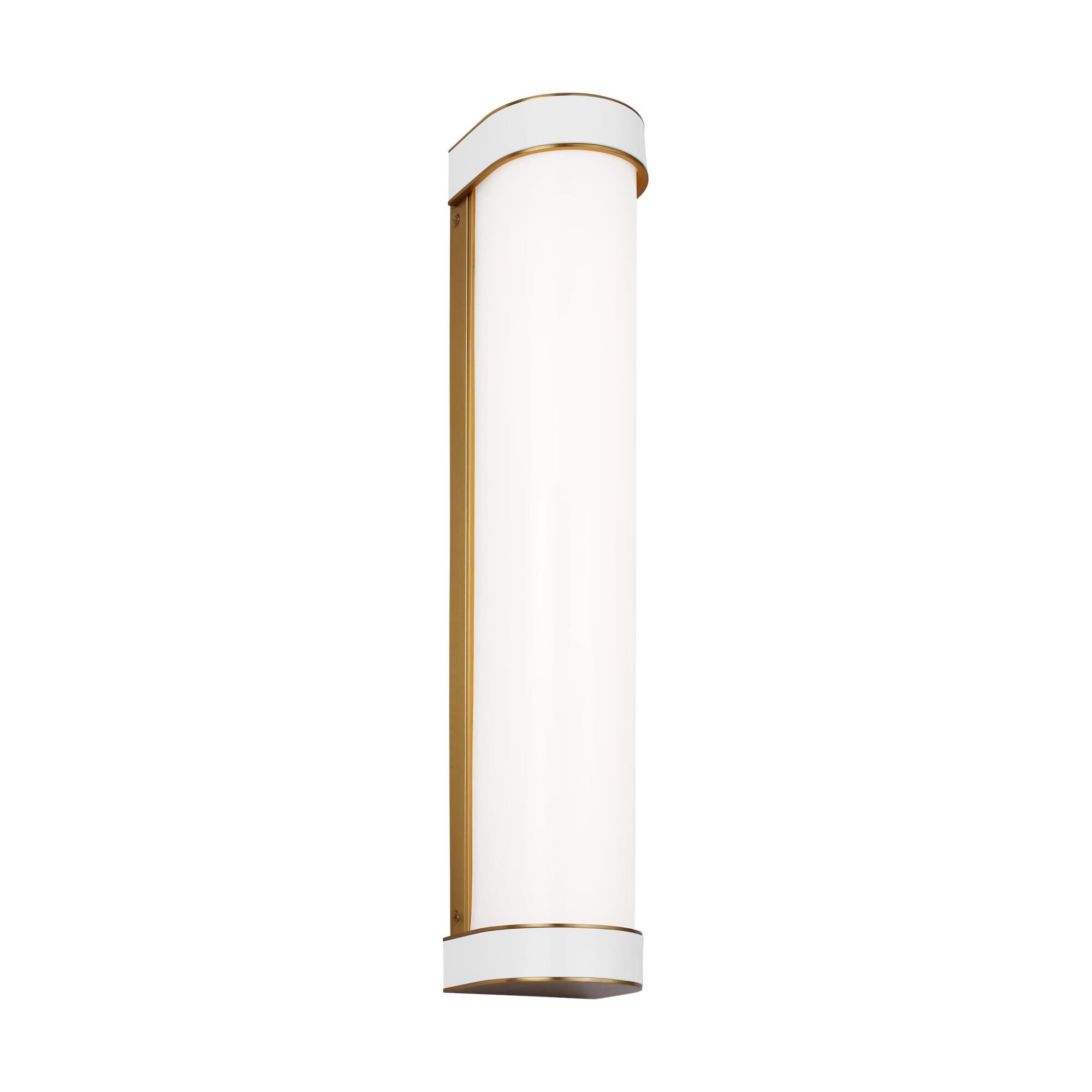 Shown in Burnished Brass finish and Milk White Glass shade