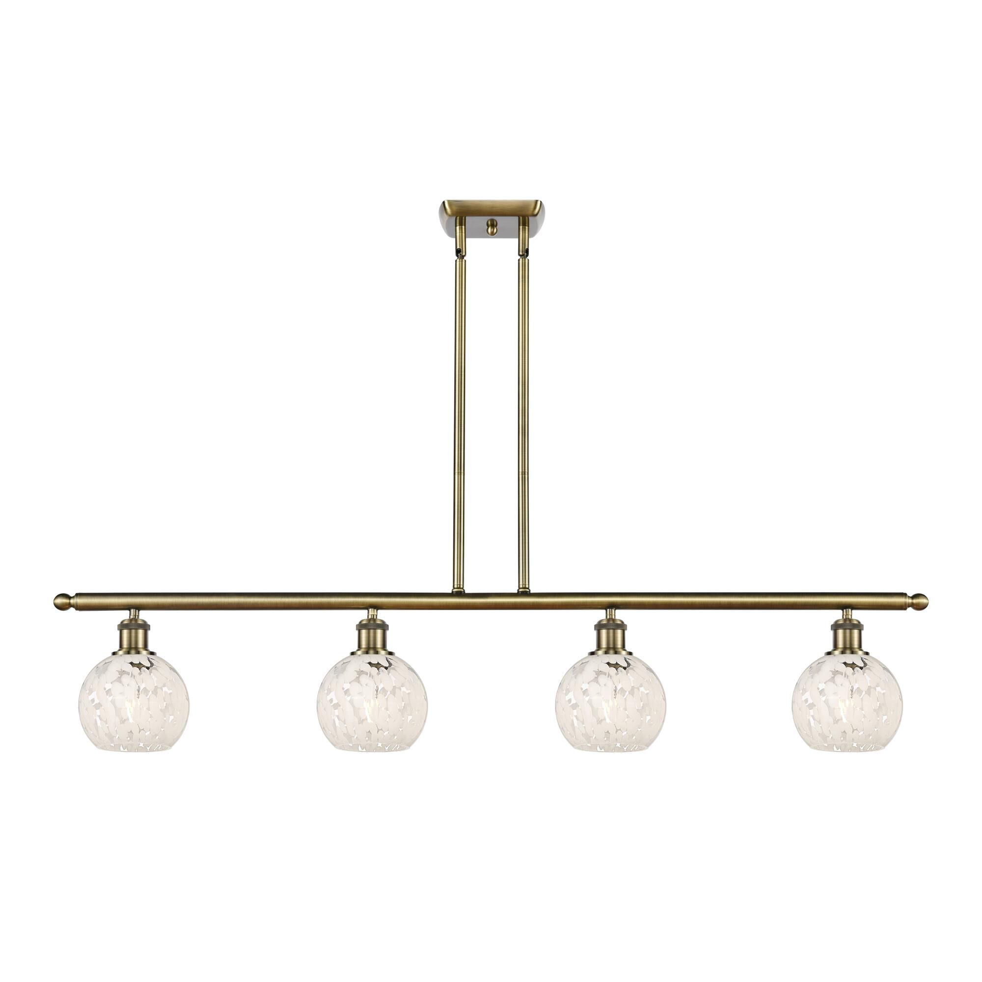 Bruno Marashlian White Mouchette 48 Inch Linear Suspension Light by Innovations Lighting