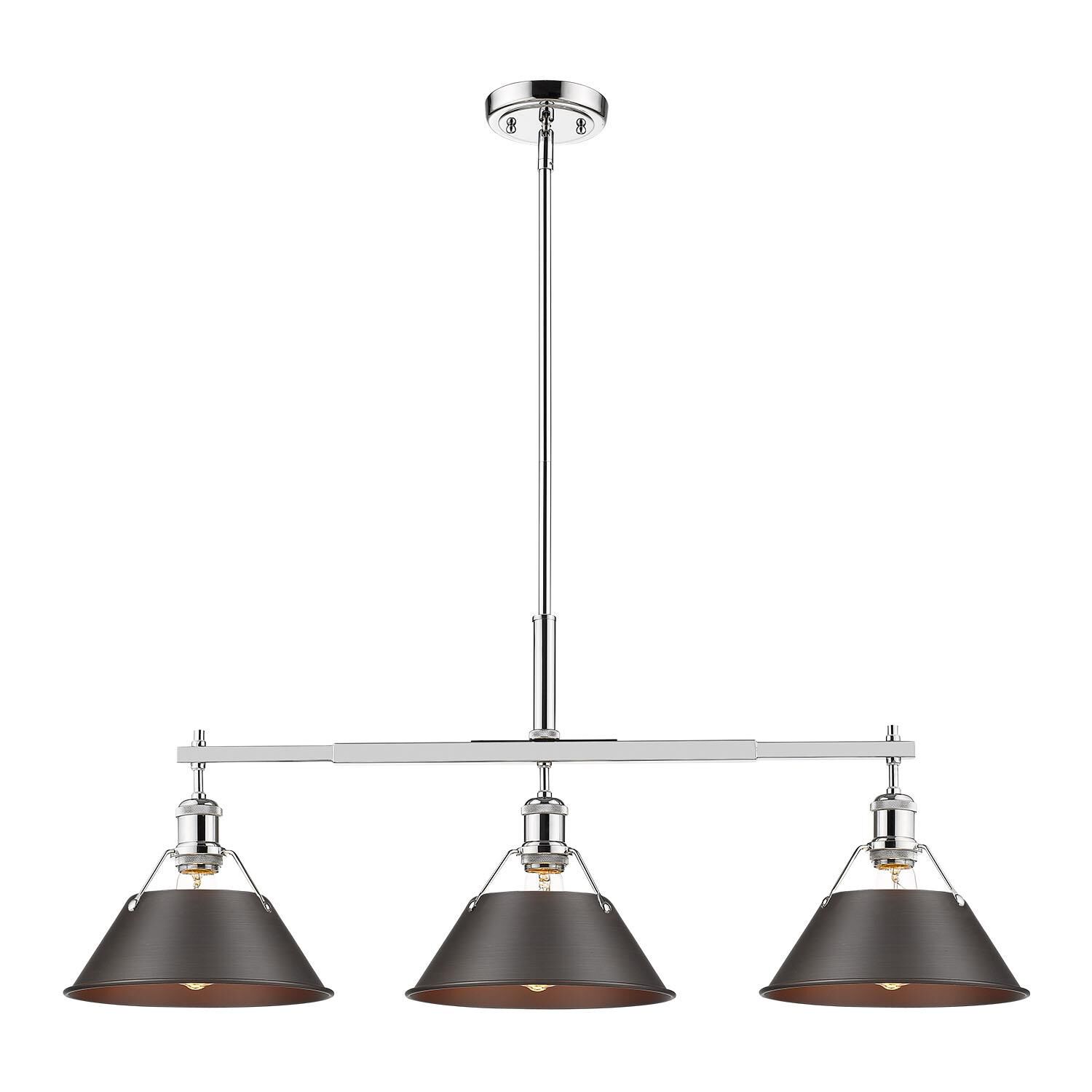 Orwell 36 Inch Linear Suspension Light by Golden Lighting