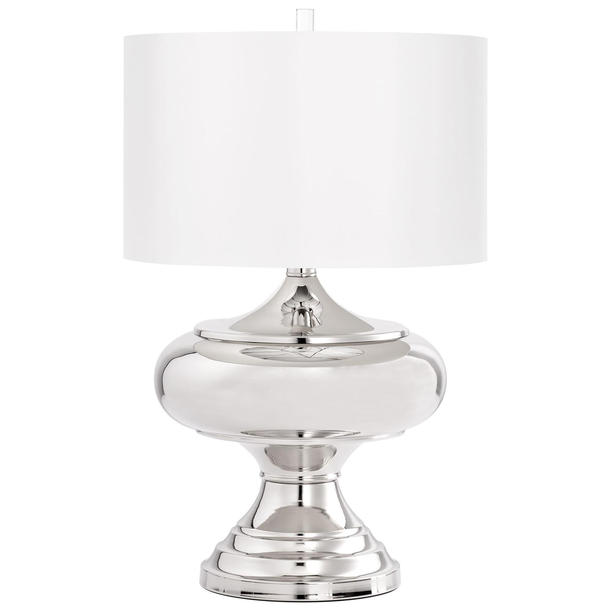 Shown in Nickel finish and White Satin shade