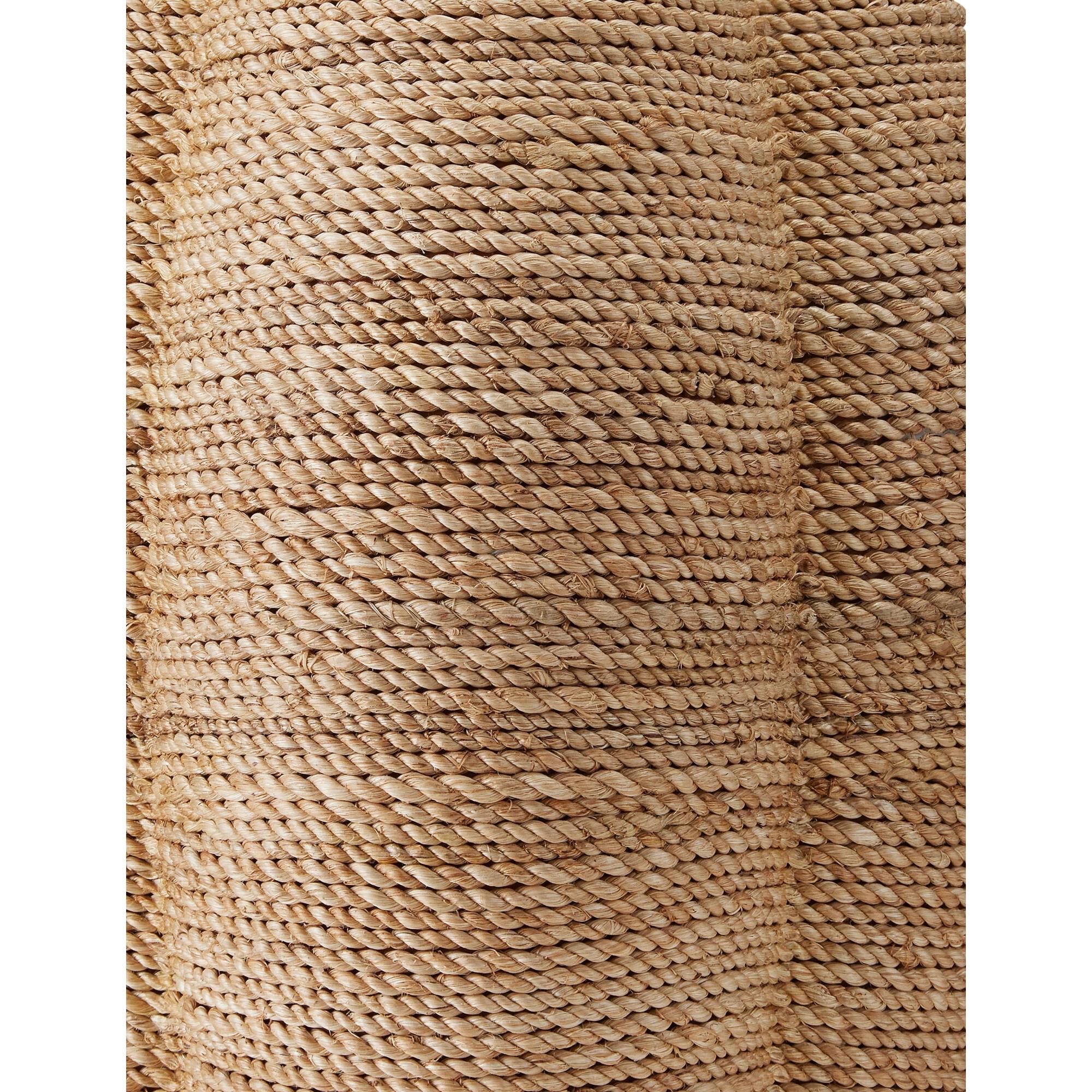 Shown in Satin Black and Natural Abaca Rope finish and Natural Linen shade