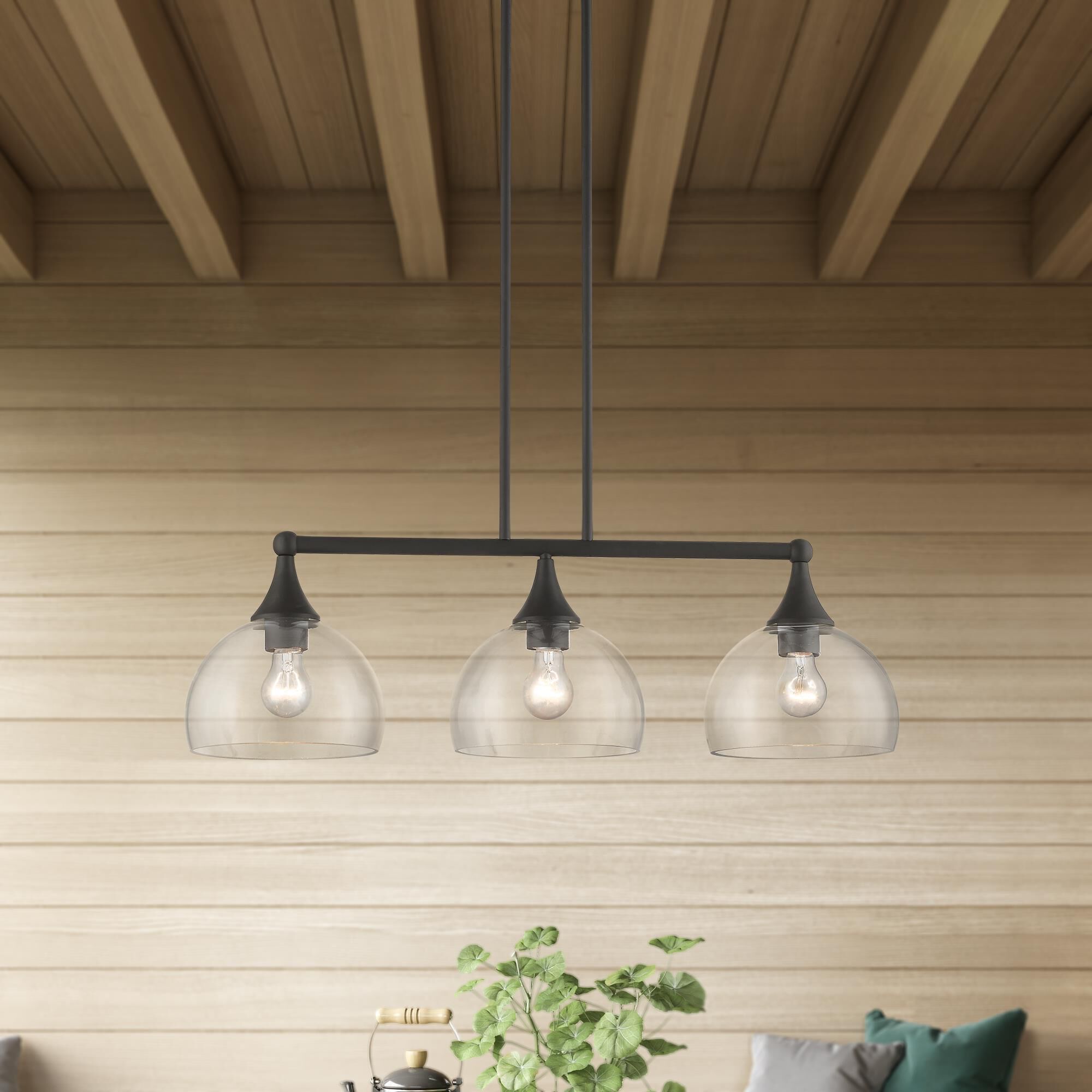 Glendon 30 Inch 3 Light Linear Suspension Light by Livex Lighting