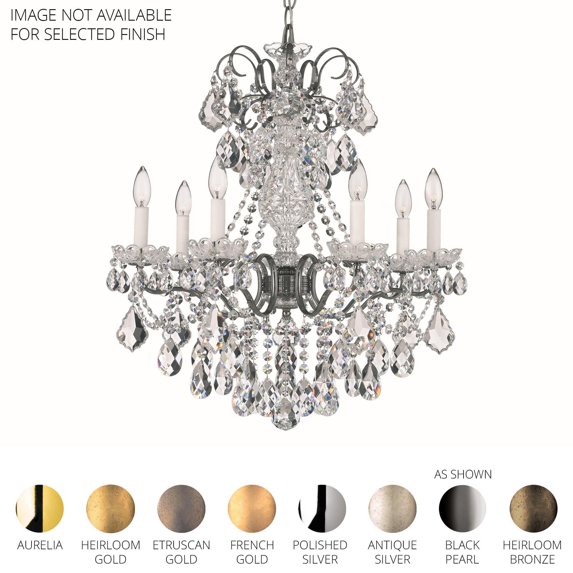 Shown in Silver finish and Clear Radiance crystal