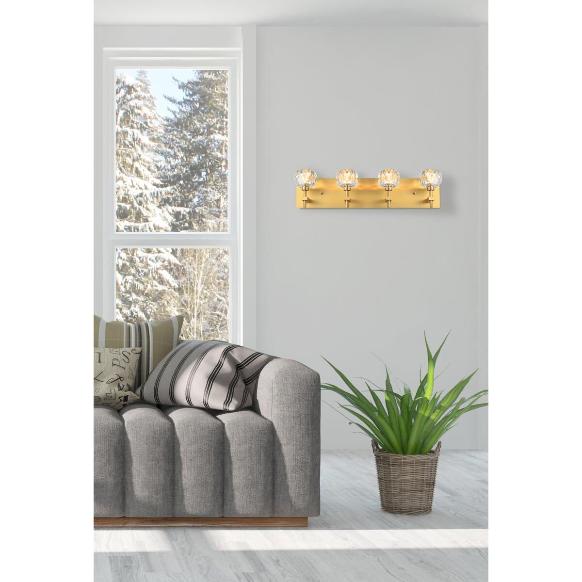 Shown in Gold  finish and RC Clear crystal and Clear glass