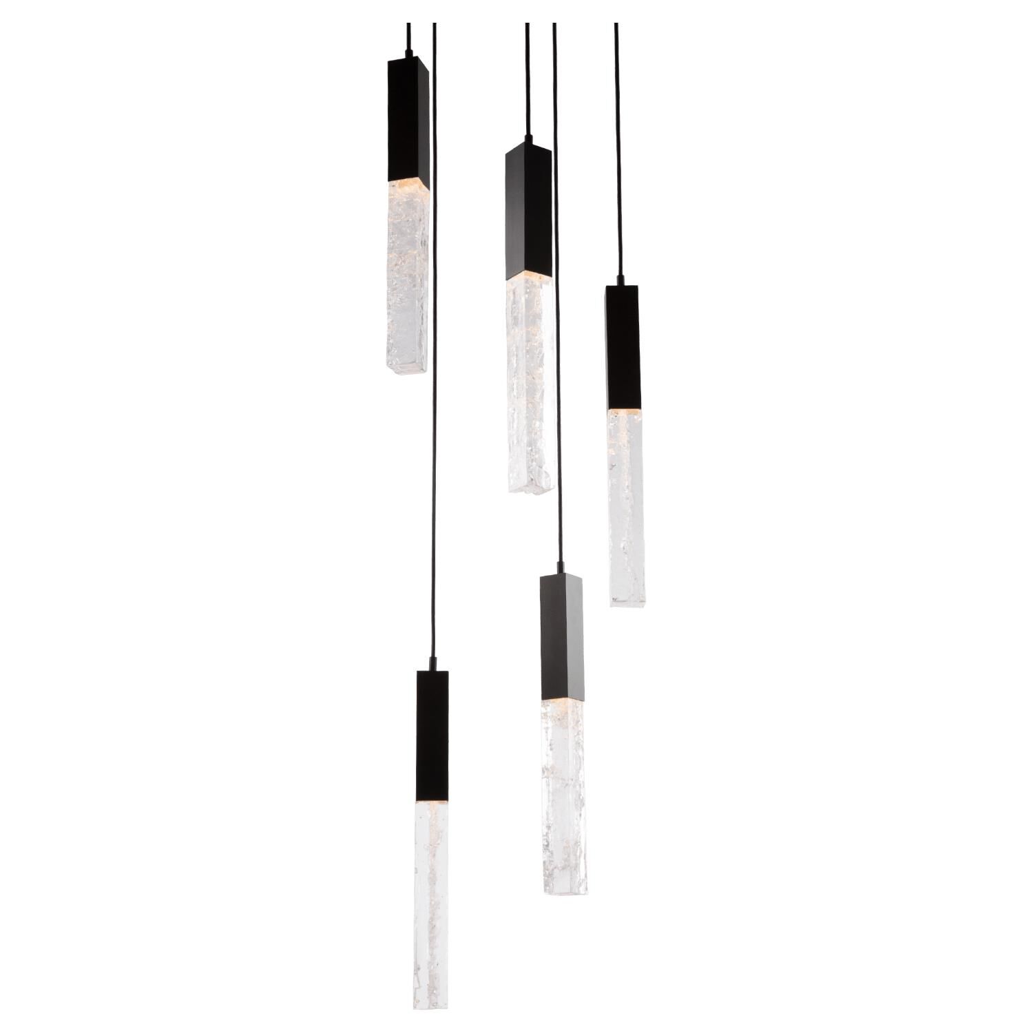 Glacier 16 Inch 5 Light LED Multi Light Pendant by Hammerton Studio