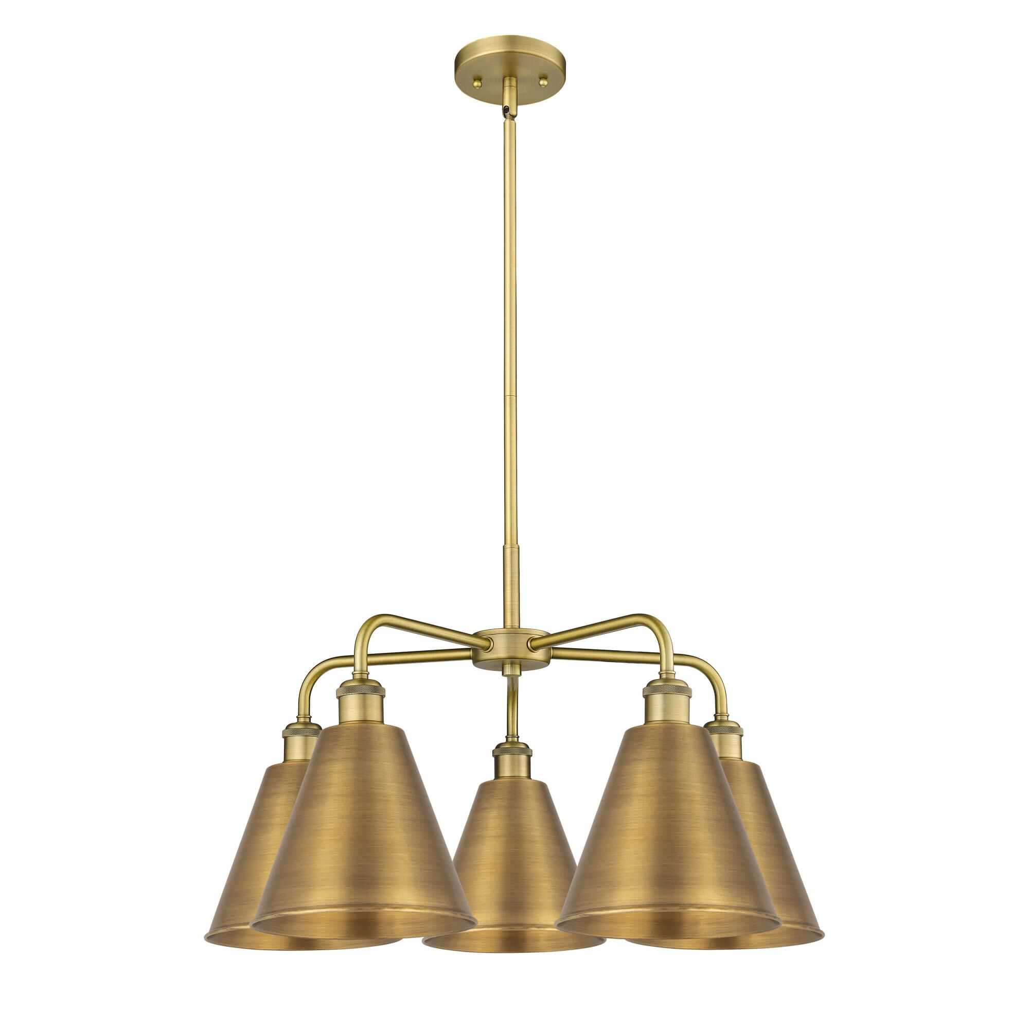 Shown in Brushed Brass finish and Brushed Brass shade
