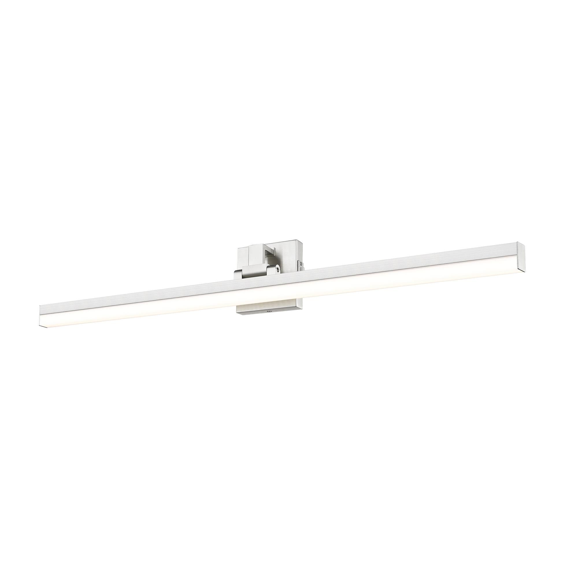 Shown in Brushed Nickel finish and Frosted glass and Frosted shade