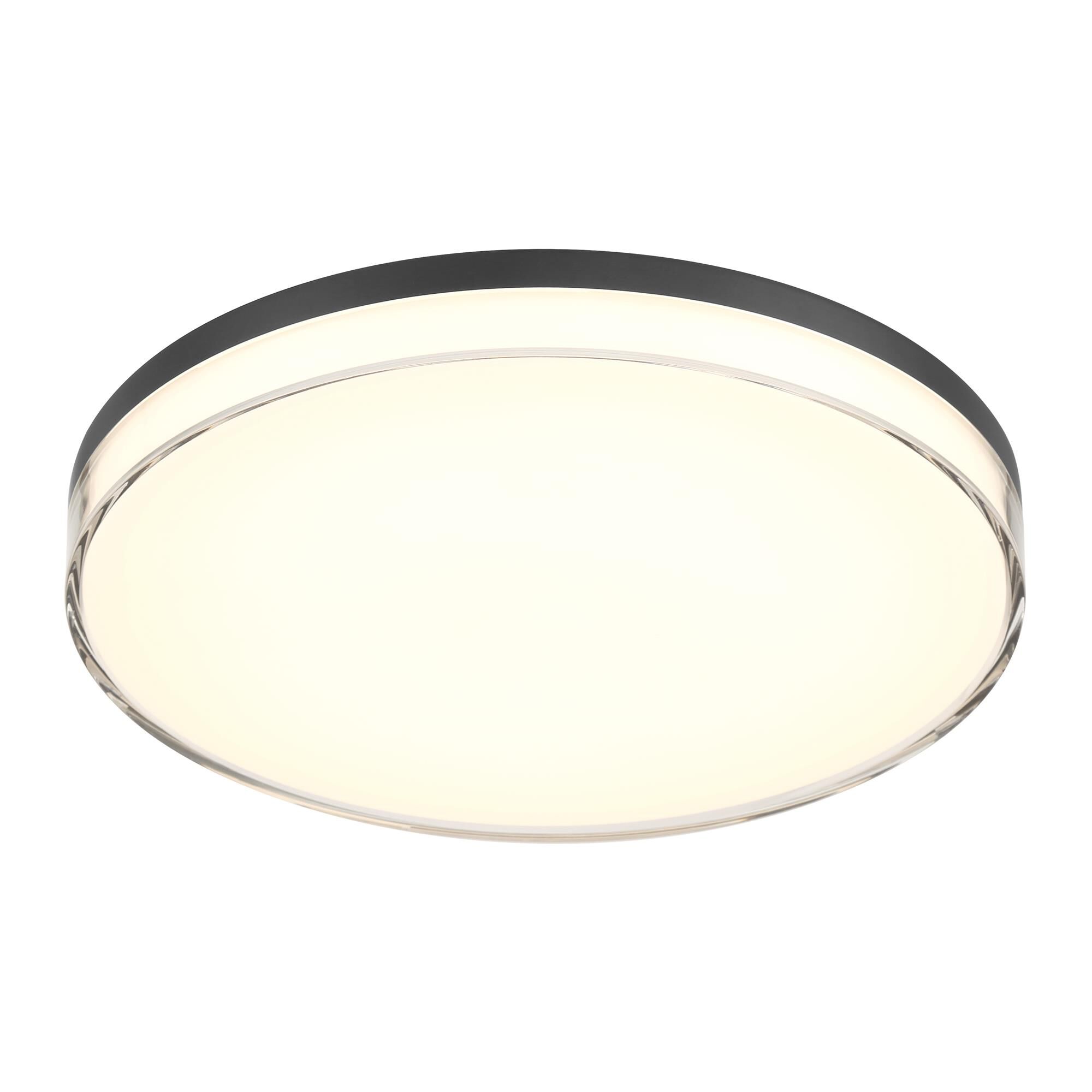 Shown in Coal finish and Milky White and Clear Acrylic glass