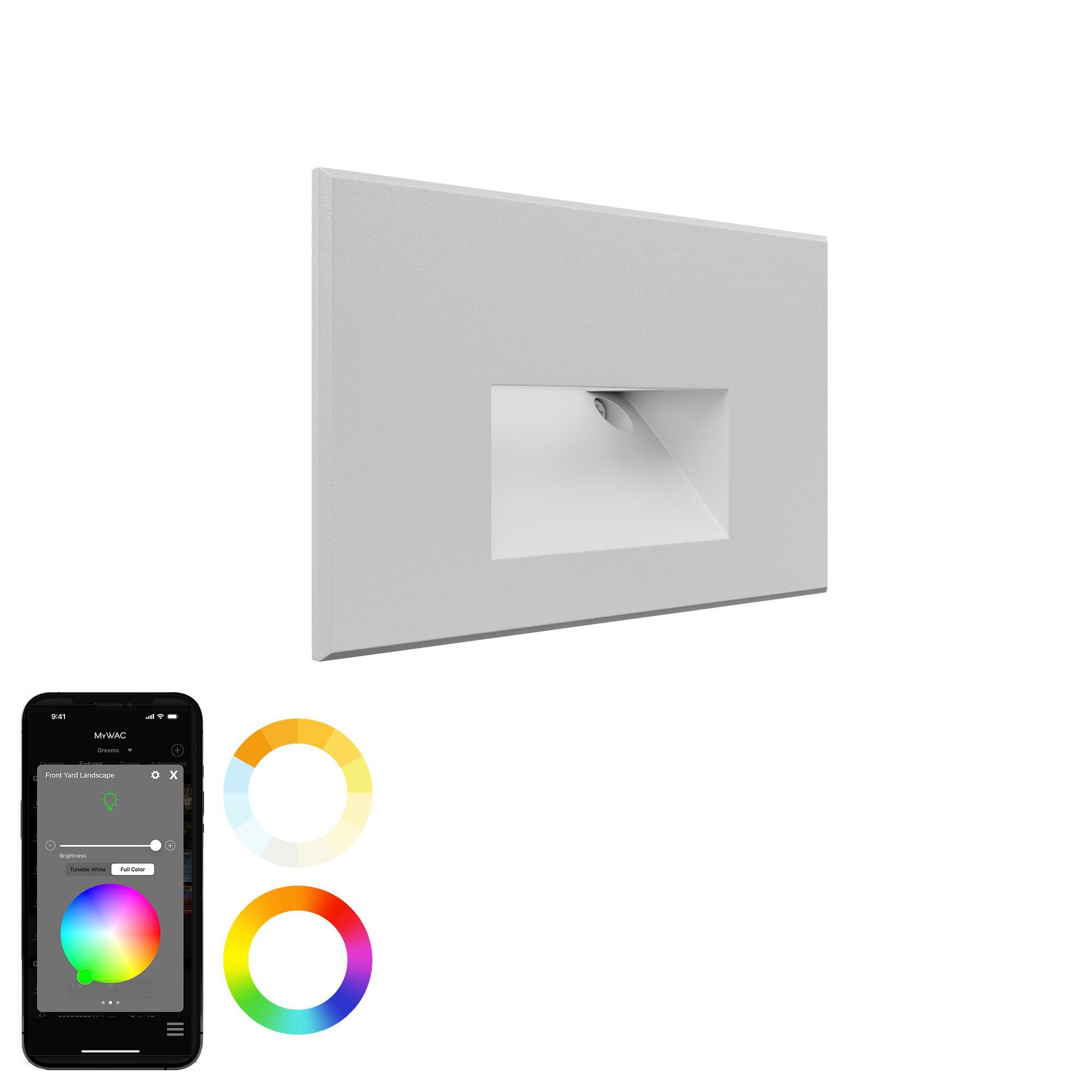 Shown in White On Aluminum finish