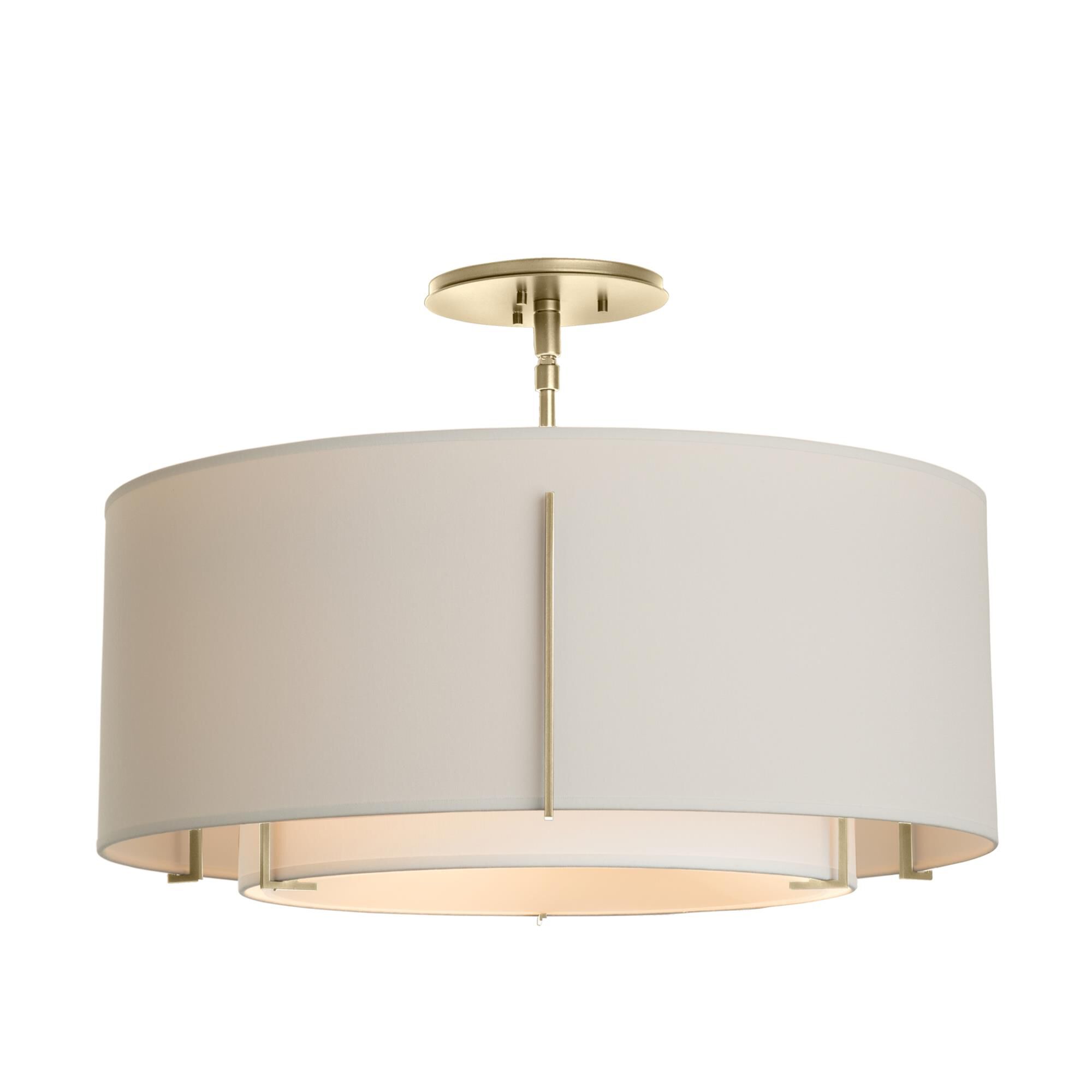 Exos 22 Inch 3 Light Semi Flush Mount by Hubbardton Forge