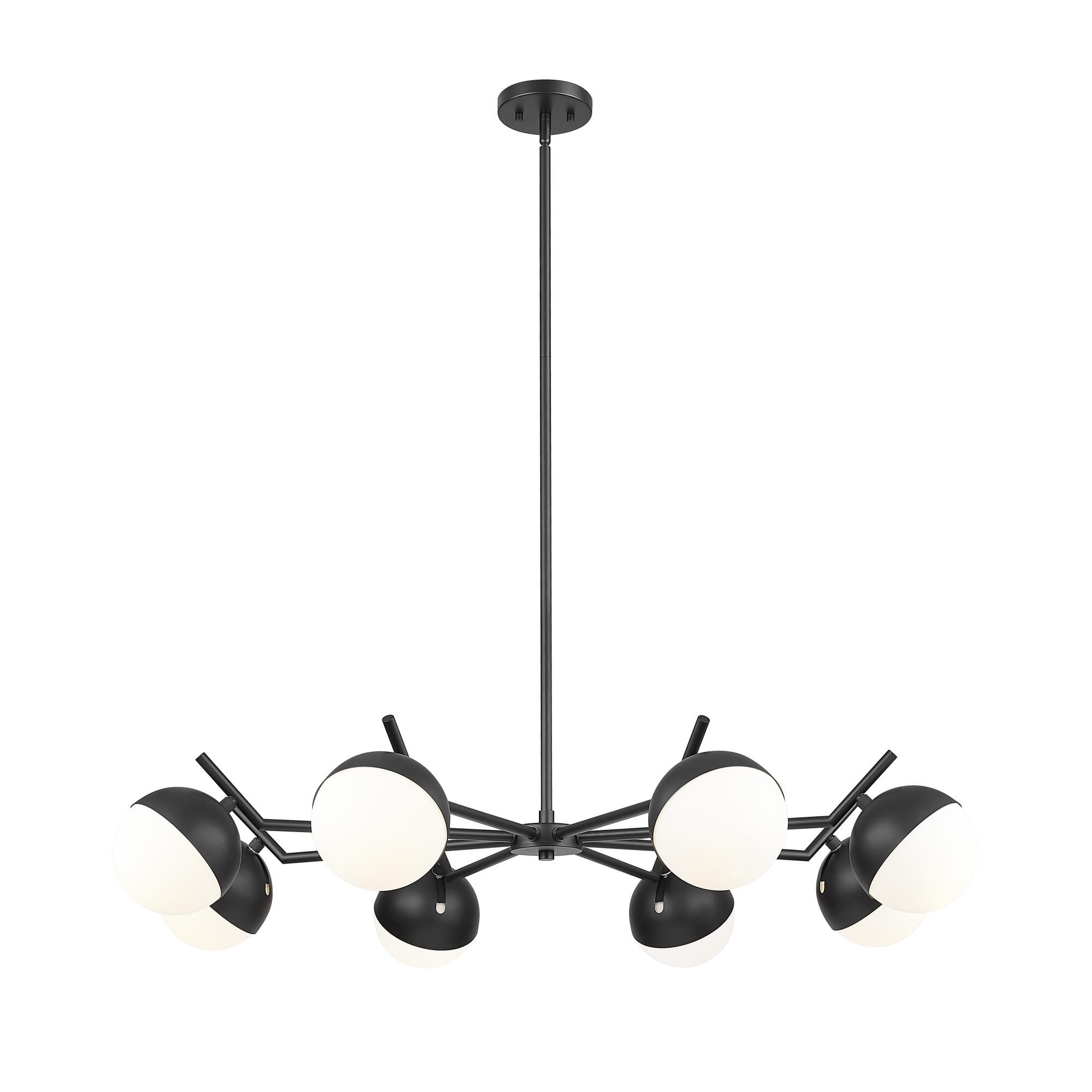 Shown in Matte Black finish and Matte Opal glass and Matte Opal shade