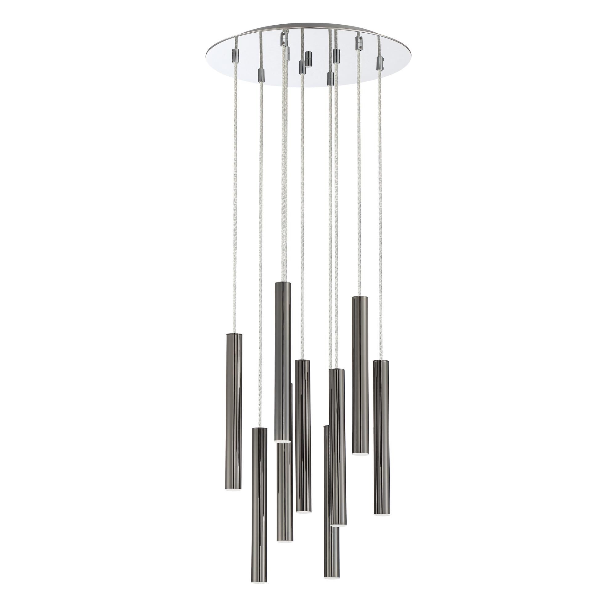 Shown in Chrome finish and Steel glass and Steel shade