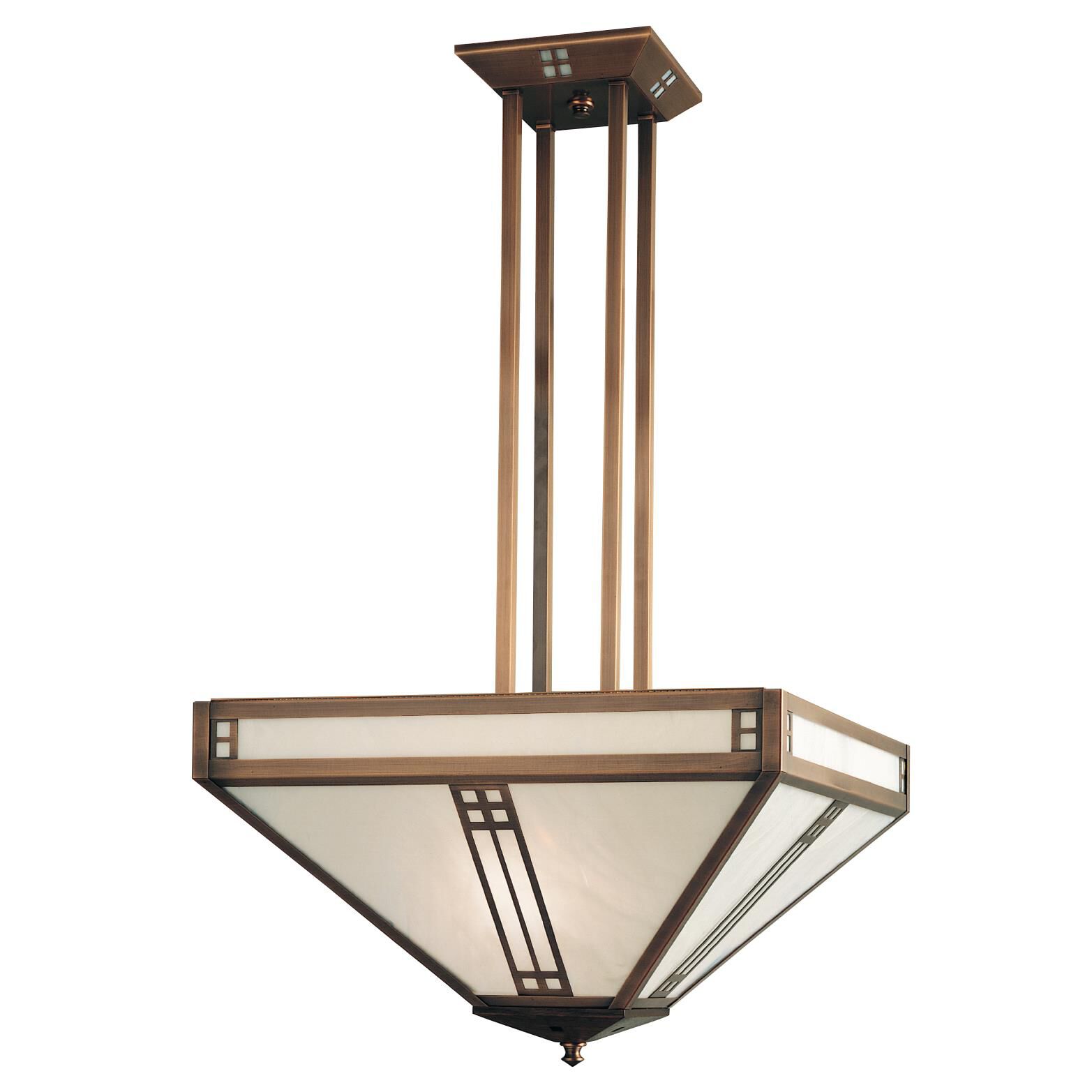 Prairie 18 Inch 4 Light Semi Flush Mount by Arroyo Craftsman