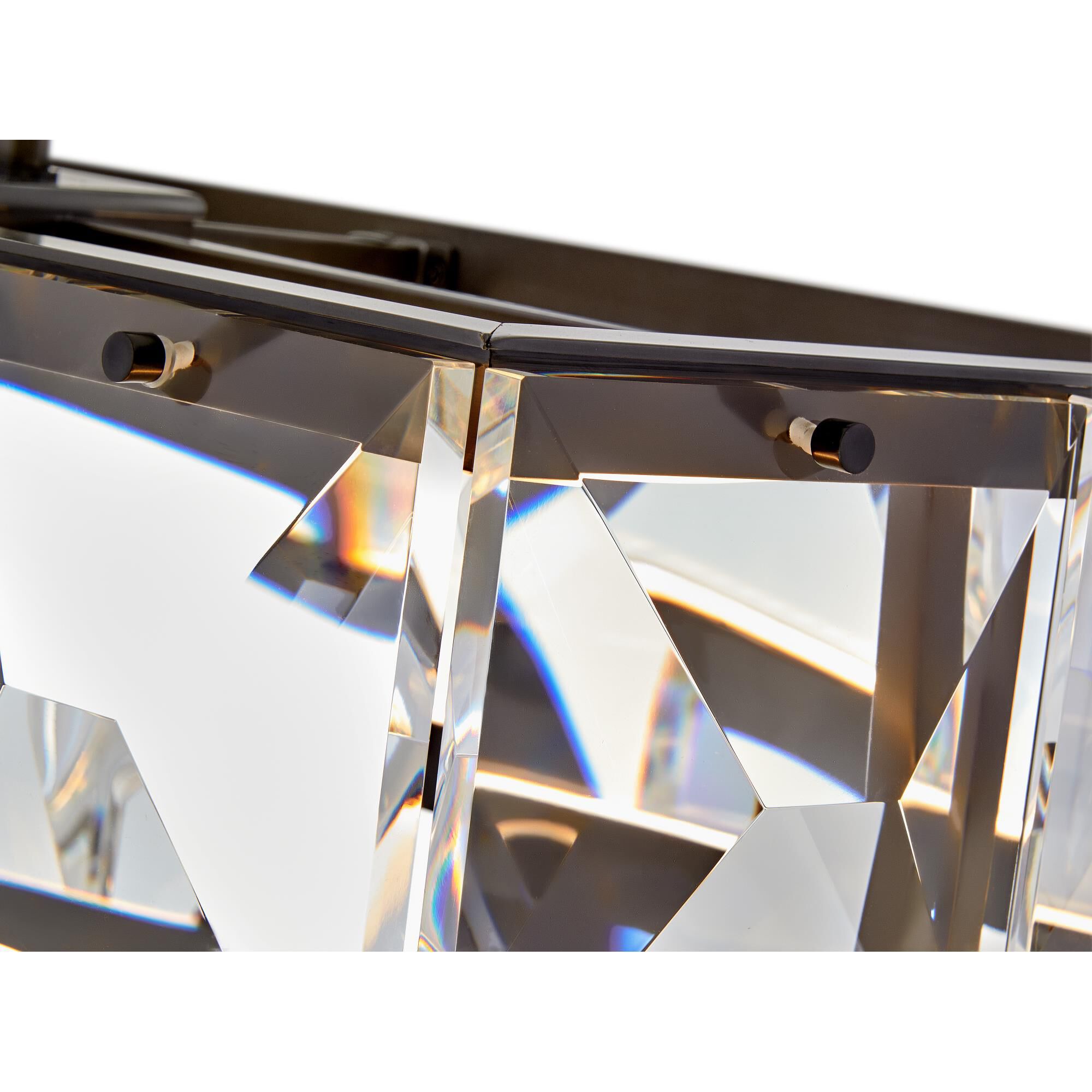 Shown in Black Oxide finish and Faceted Clear Crystal glass