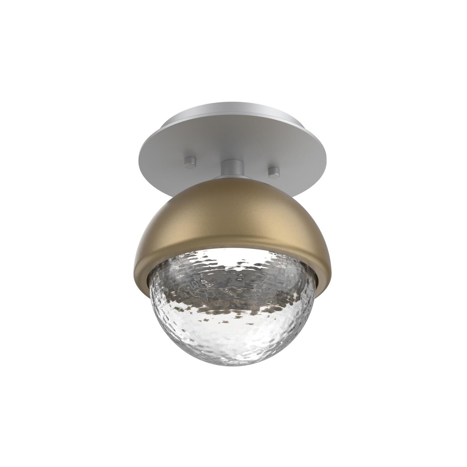 Shown in Classic Silver finish and Clear glass and Gilded Brass accent