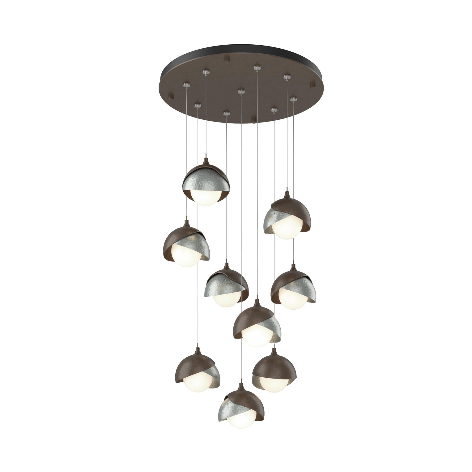 Shown in Bronze finish and Opal (Gg) glass and Vintage Platinum (82) accent