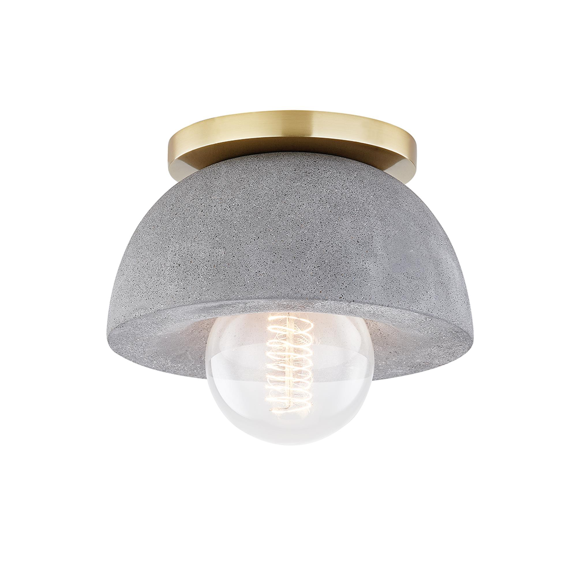 Poppy 7 Inch Semi Flush Mount,