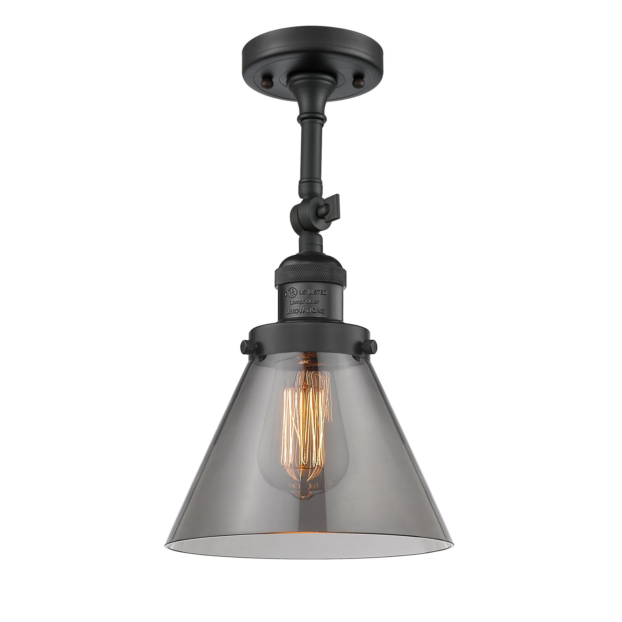 Bruno Marashlian Large Cone 7 Inch 1 Light Semi Flush Mount by Innovations Lighting