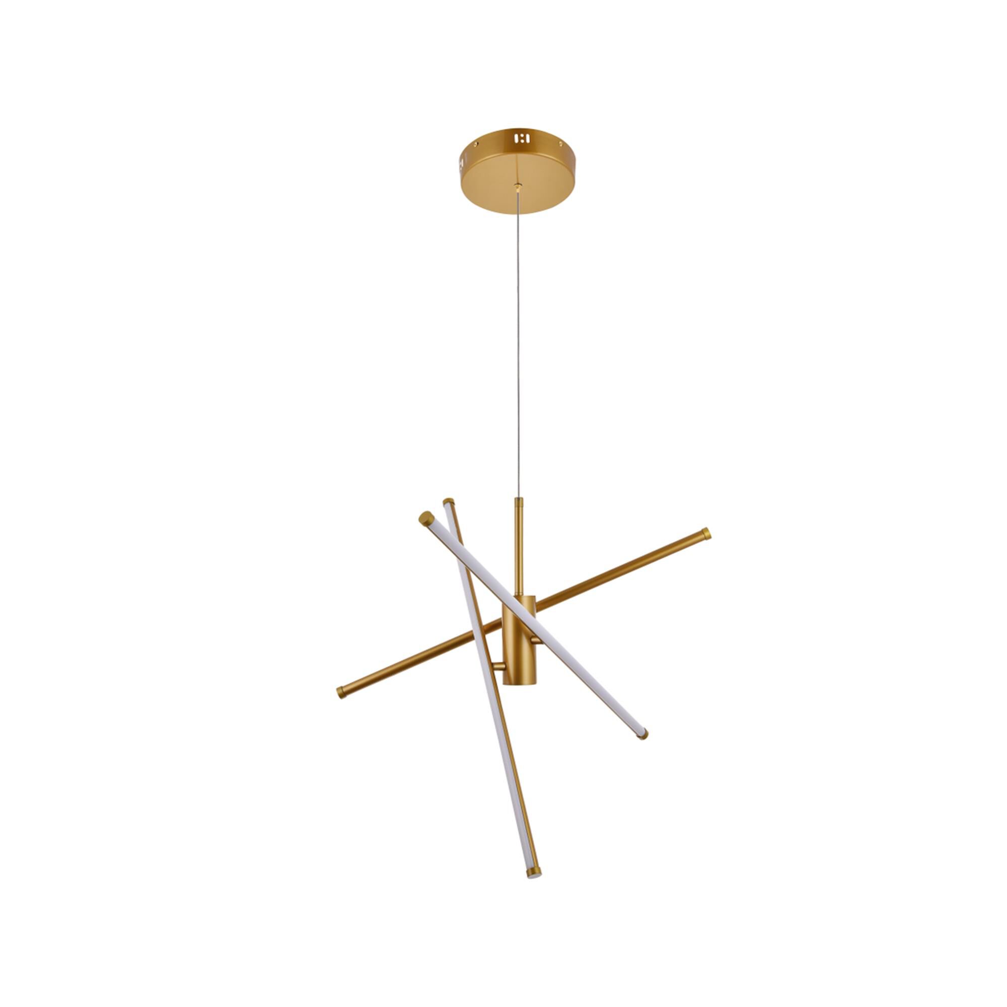 Sonya 28 Inch 3 Light LED Chandelier by Elegant Lighting