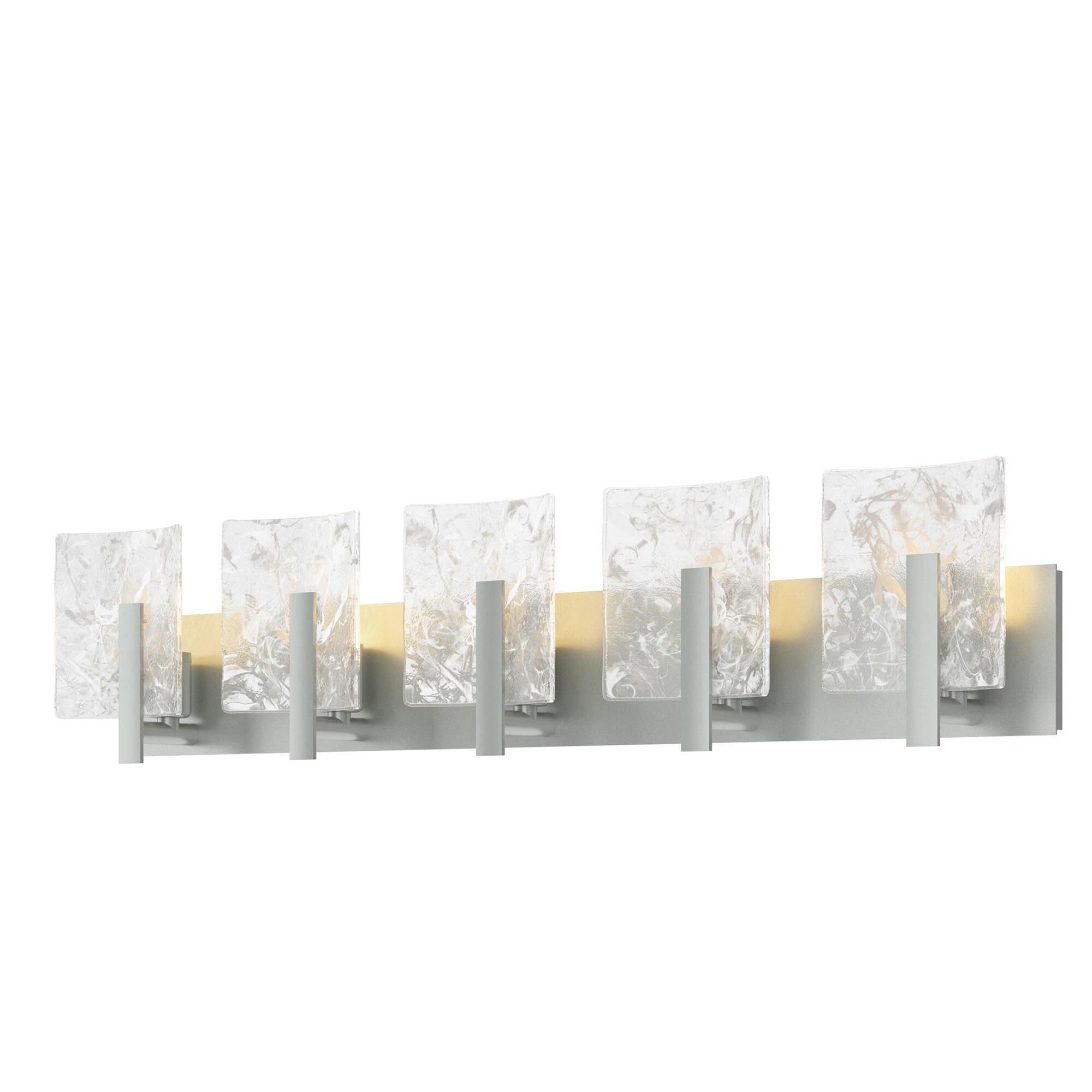 Shown in Vintage Platinum finish and White Swirl glass