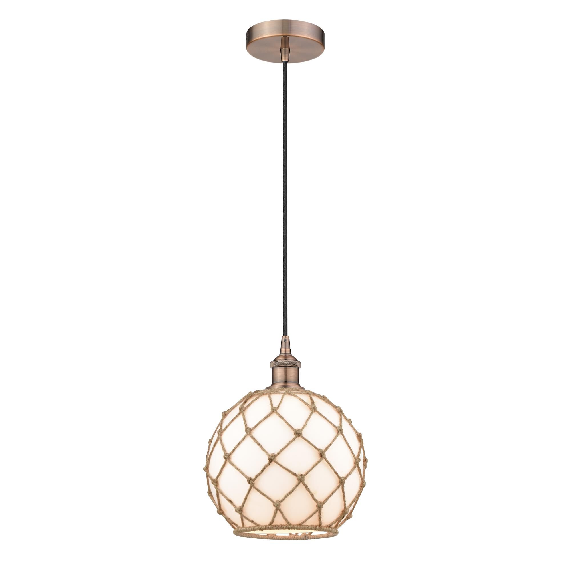 Bruno Marashlian Farmhouse Rope 10 Inch Mini Pendant by Innovations Lighting