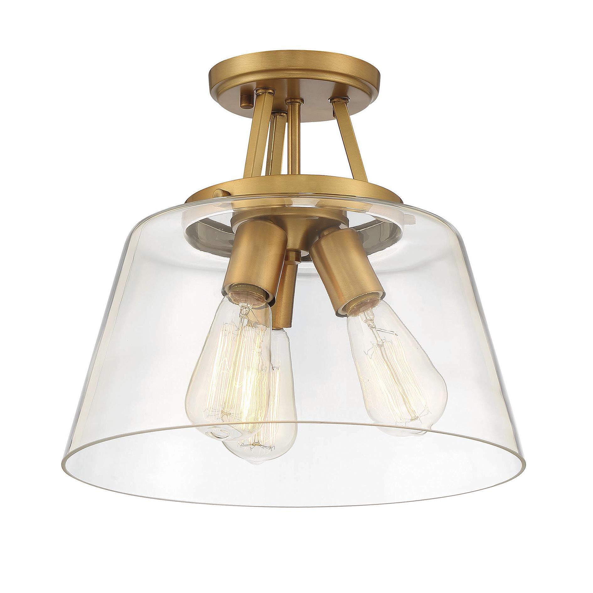 Calhoun 13 Inch 3 Light Semi Flush Mount by Savoy House