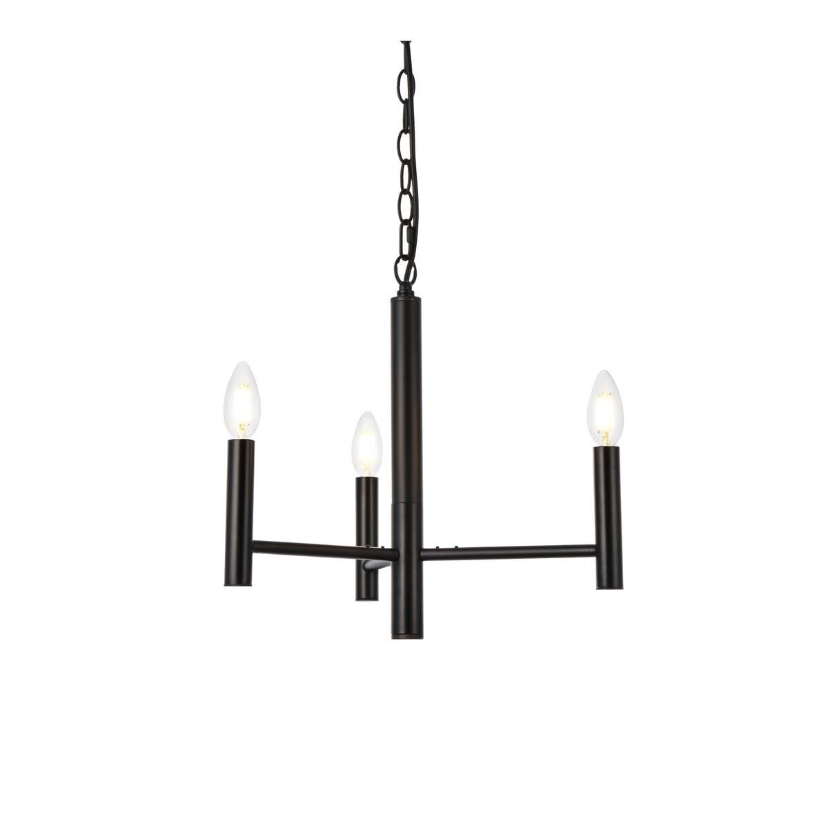 Carmella 17 Inch 3 Light Mini Chandelier by Elegant Lighting