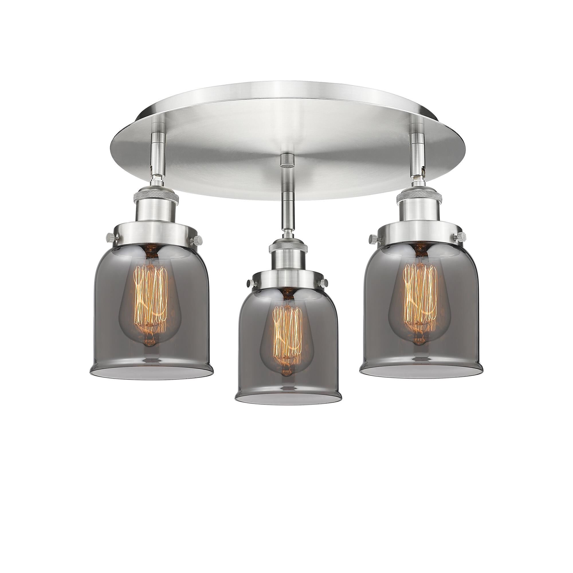 Shown in Satin Nickel finish and Plated Smoke glass