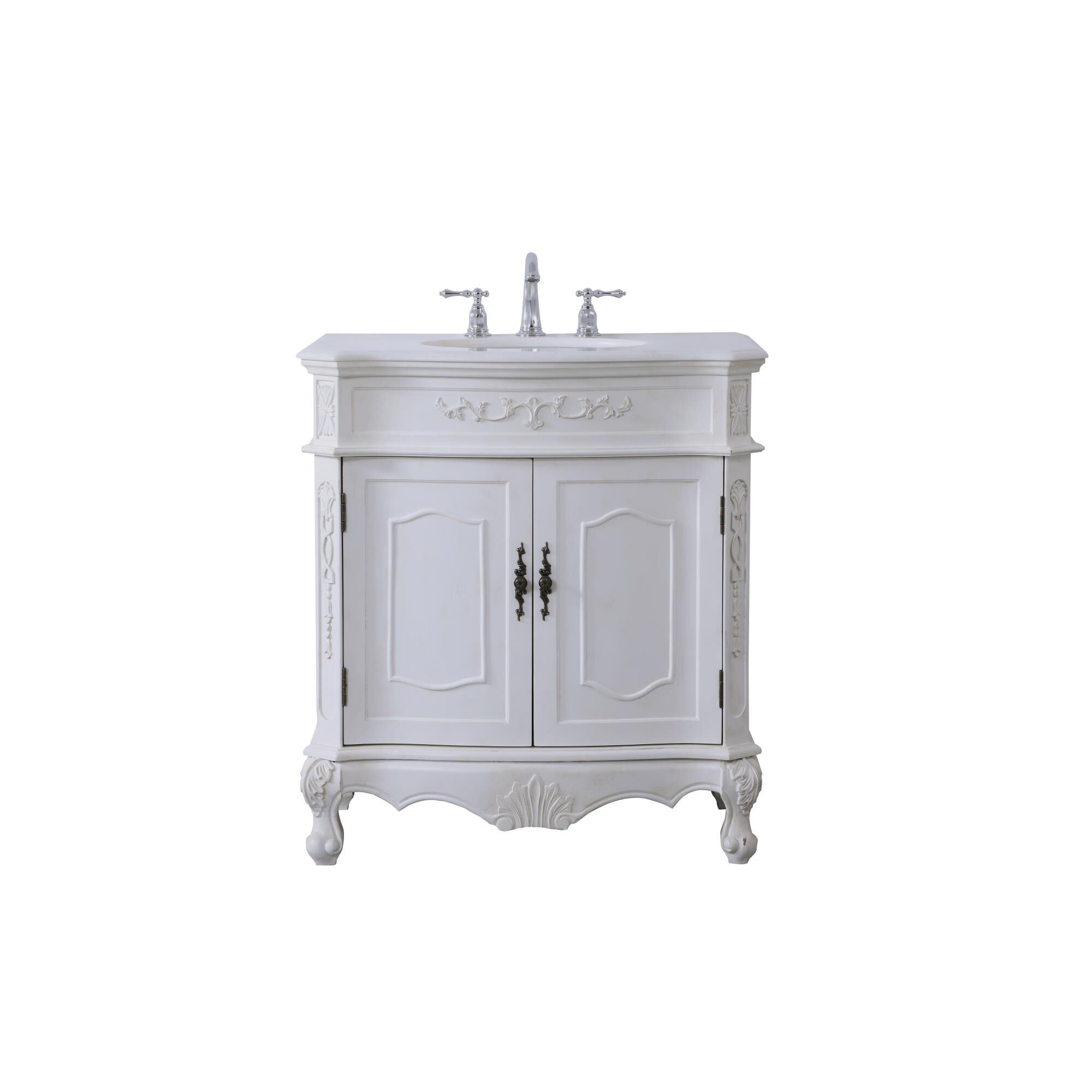 Shown in Antique White finish