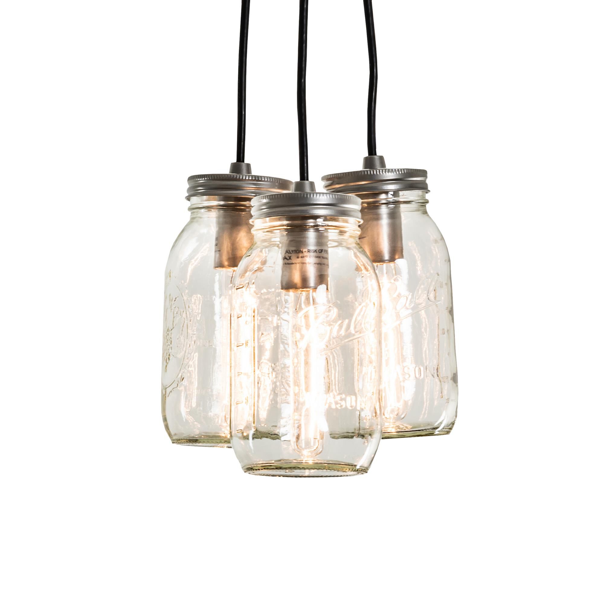 Shown in Nickel Finish finish and Clear glass