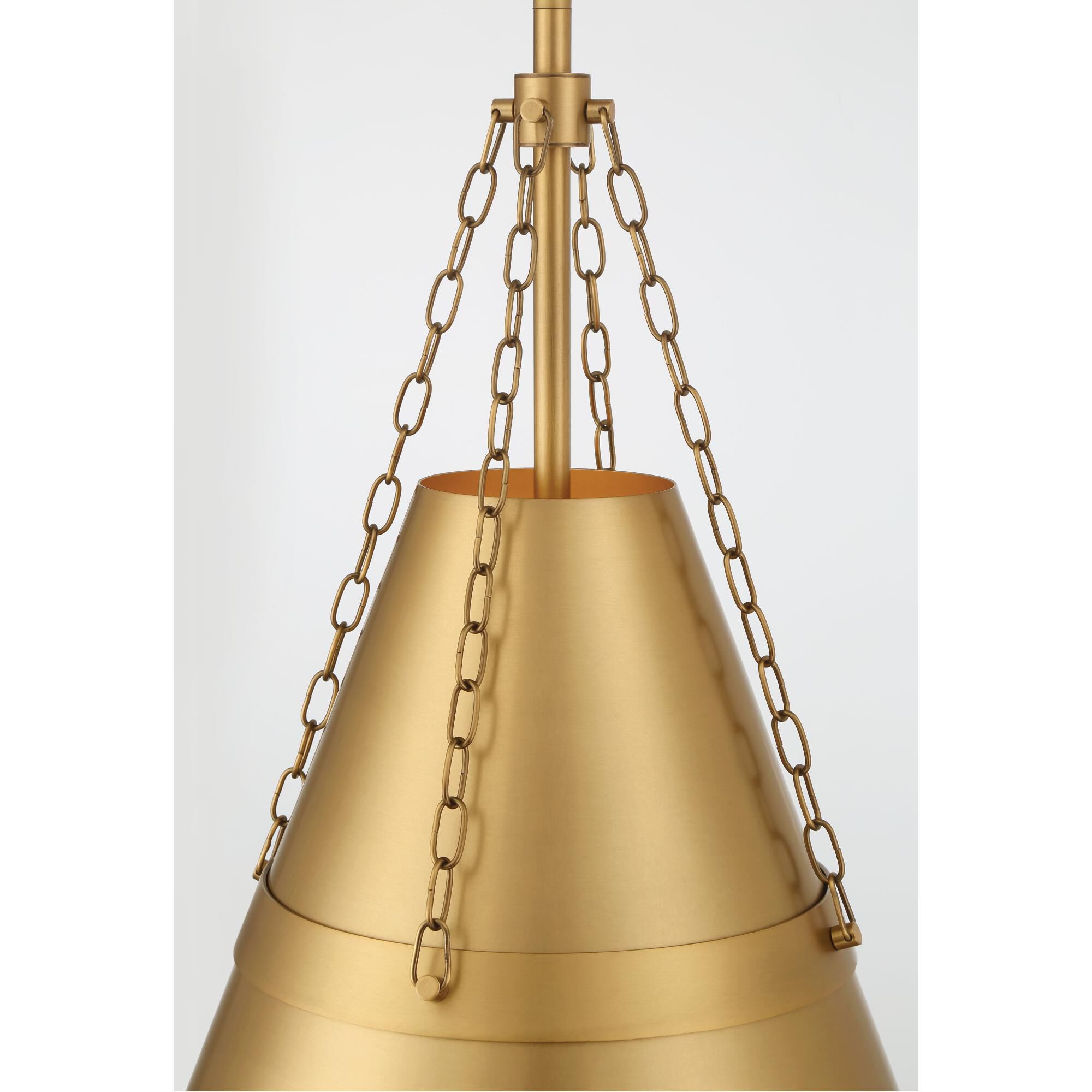 Shown in Legacy Brass finish and Legacy Brass glass and Steel shade