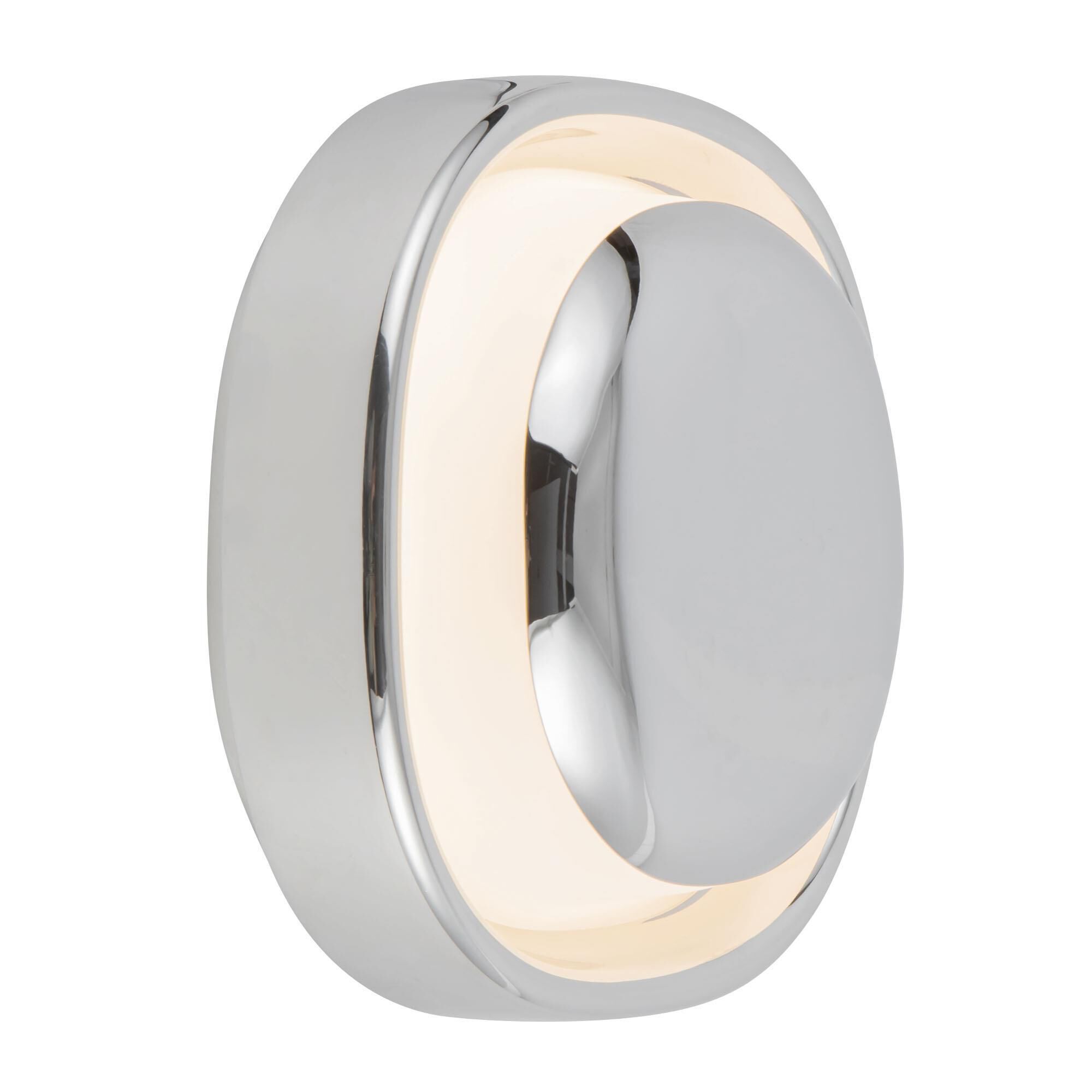 Shown in Chrome finish and Matte Opal glass