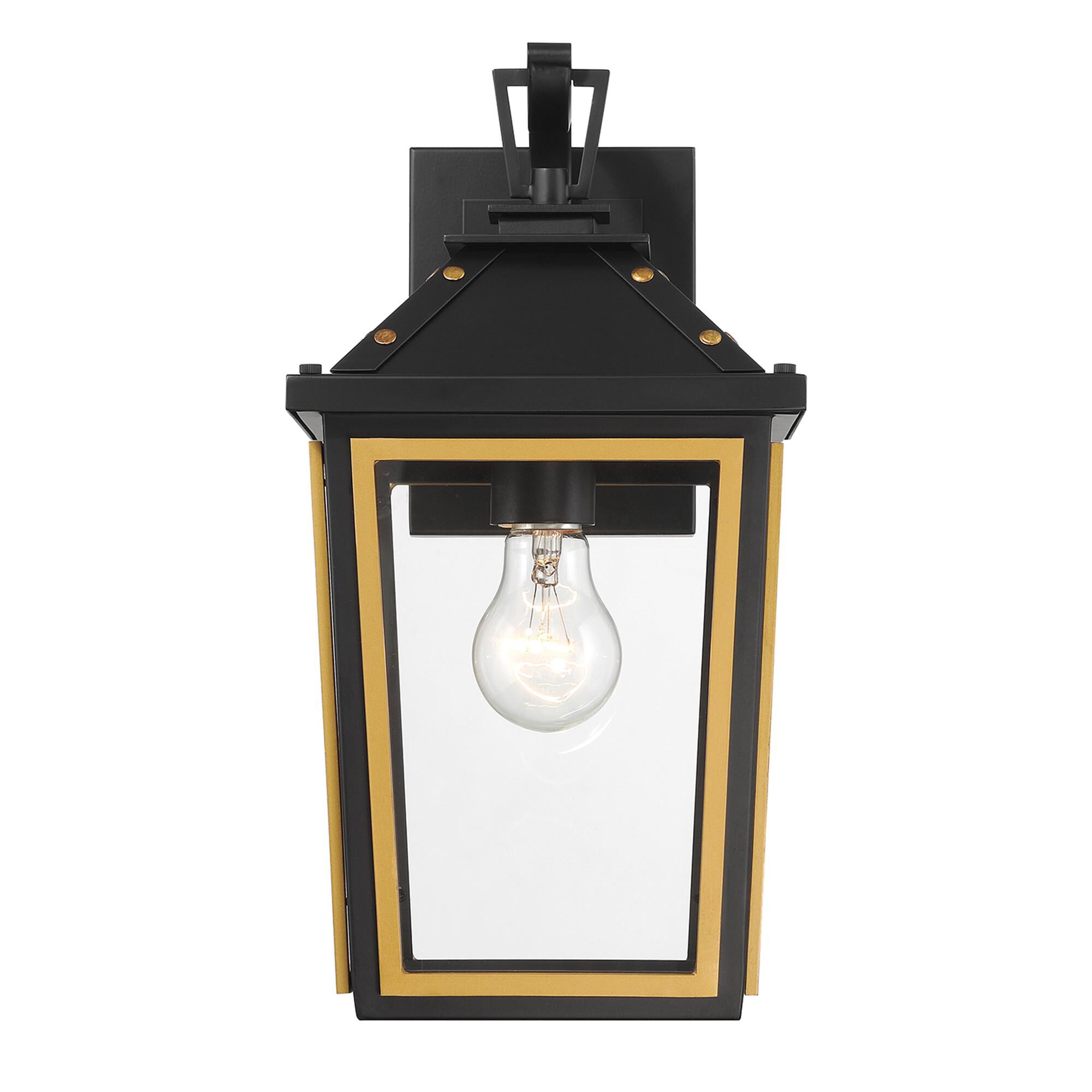 Shown in Matte Black and Textured Gold finish and Clear glass