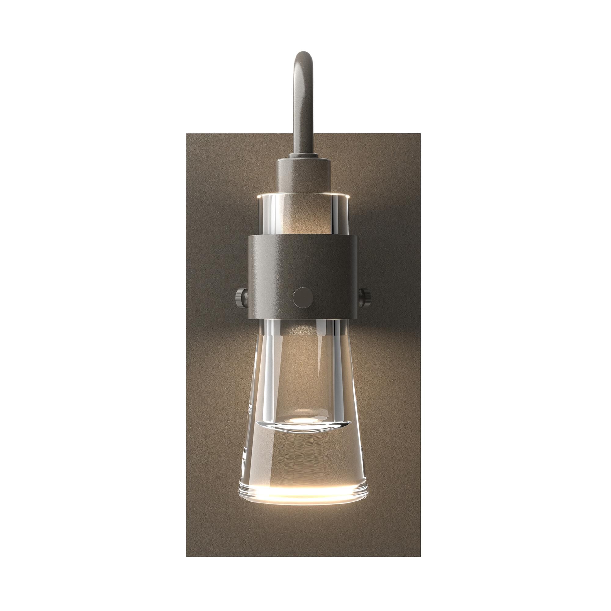 Shown in Dark Smoke finish and Clear  glass