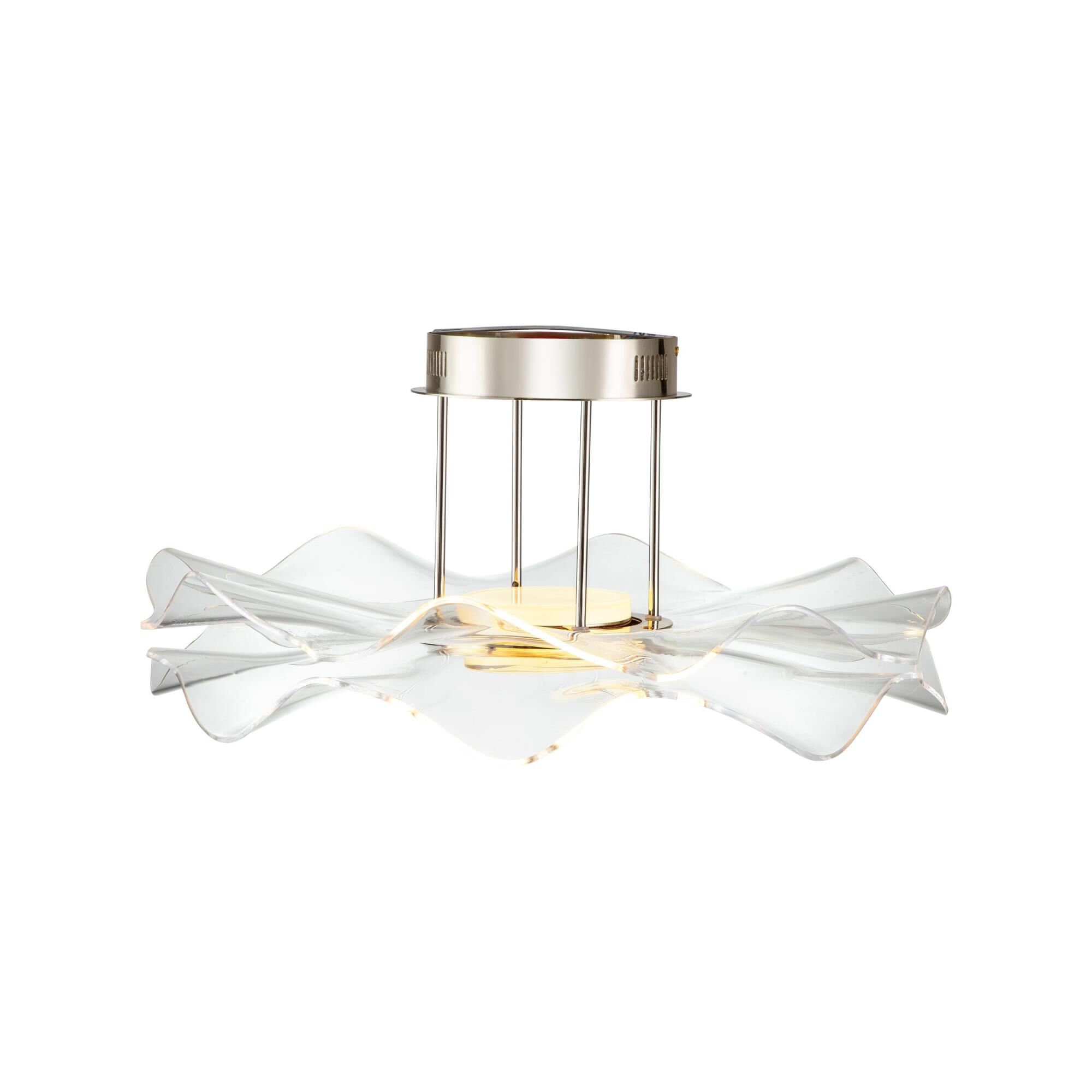 Shown in Light Gold finish and Clear glass